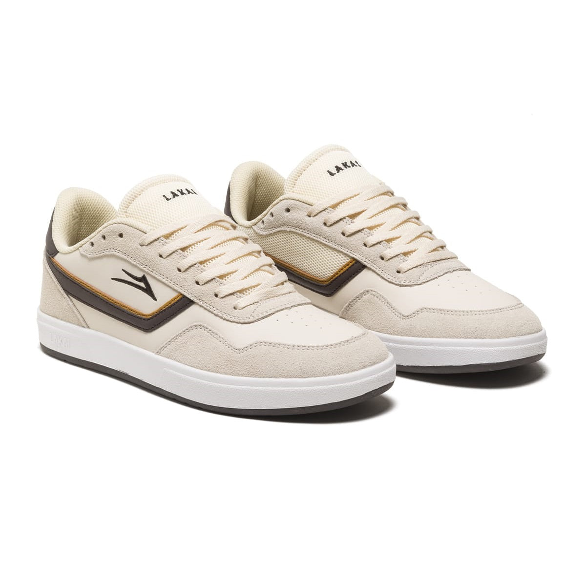 Lakai Terrace Cream Suede Skate Shoes - Men's Classic Casual Sneakers for Streetwear & Skateboarding | Perfect for Urban Fashion and Daily Wear