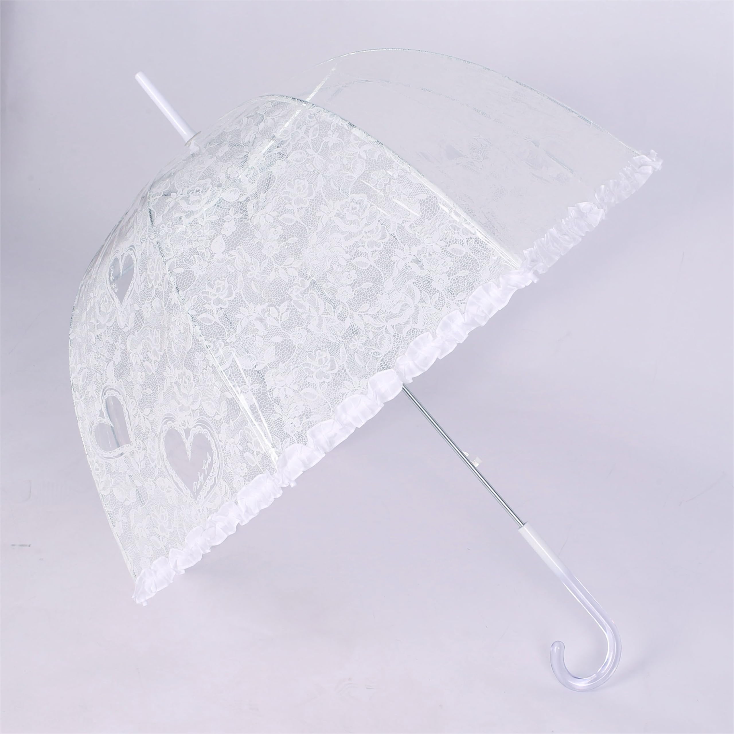 Vintage Wedding Bridal Umbrella - Chesoon Elegant Plastic Lace Parasol with 8 Ribs, Lightweight Windproof Dome Canopy for Outdoor Ceremonies, Photo Shoots & Garden Parties