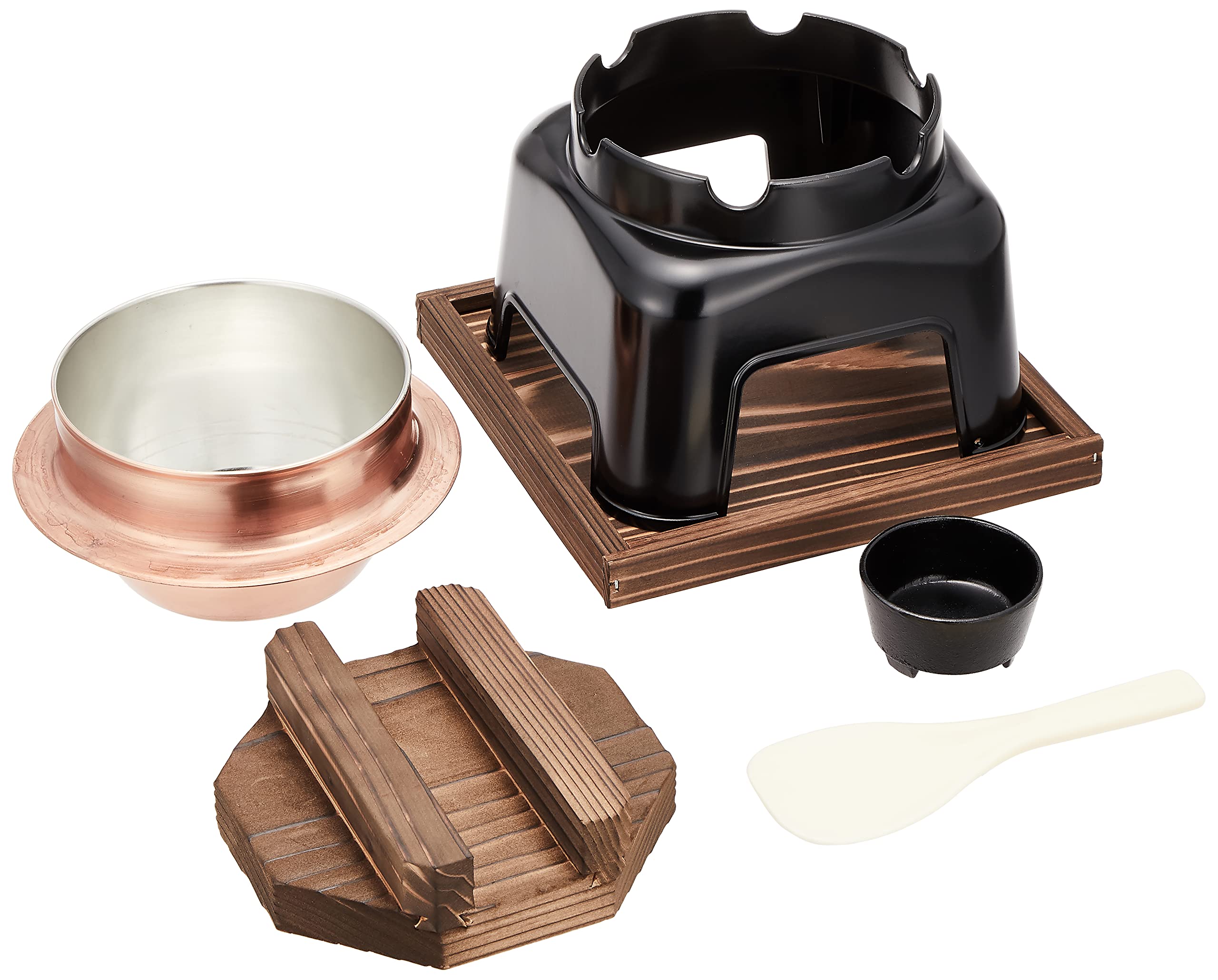 Premium Copper Rice Cooker - Endoshoji TKG QKM7201 Tabletop Rice Pot Set, 1.5L Capacity, Fast & Even Cooking with High Thermal Conductivity, 7.7 x 8.5 Inches (195 x 216mm) - Perfect for Home Kitchens, Dorm Rooms & Small Family Meals