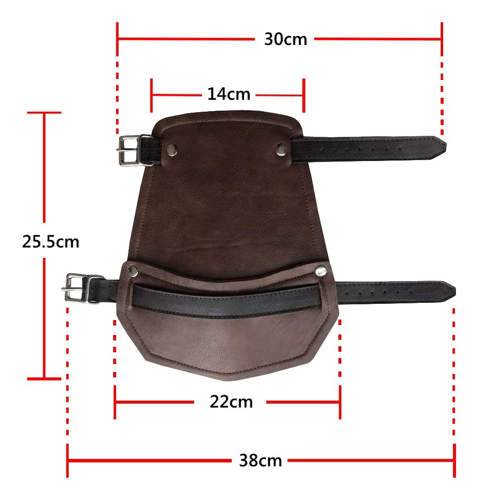 Medieval Gauntlet Wristband - Punk Gothic Faux Leather Armor Bracer with Buckles for LARP, Cosplay & Renaissance Fairs | Costume Accessory for Halloween & Historical Reenactments