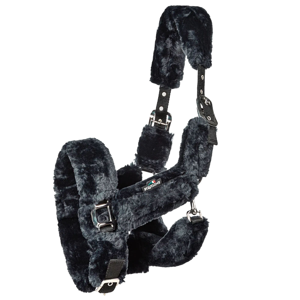 Equiline Terris Sheepskin Shipping Halter - Soft & Comfortable Horse Halter for Safe Transport | Perfect for Travel, Shows & Veterinary Visits