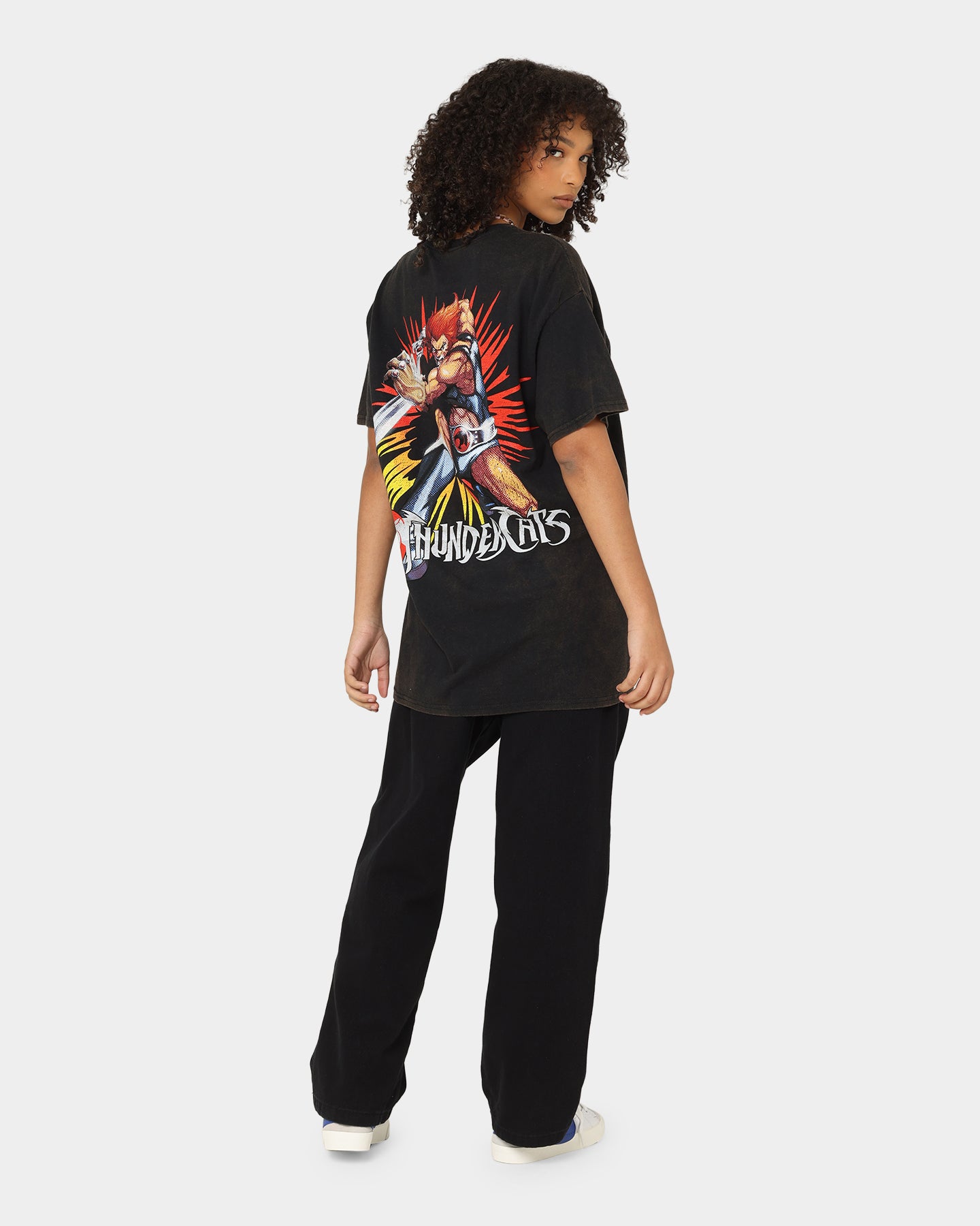 Vintage Thundercats Graphic T-Shirt - Retro Cartoon Tee for Men & Women - Soft Black Washed Cotton - Perfect for Cosplay, Casual Wear & 80s Nostalgia Fans