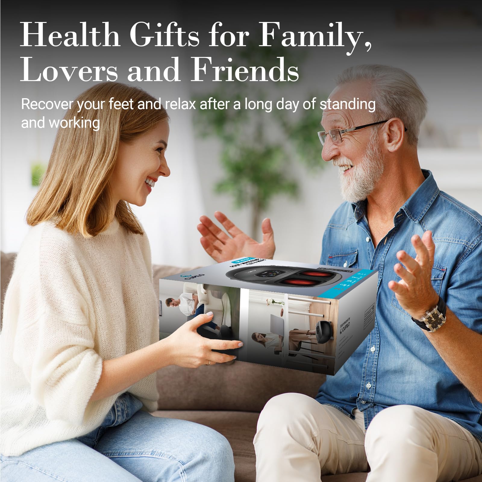 Electric Shiatsu Foot Massager for Plantar Fasciitis & Neuropathy Relief - FSA/HSA Eligible with Remote Control, 5 Intensity Levels - Perfect Gift for Men & Women (Fits Up to 14