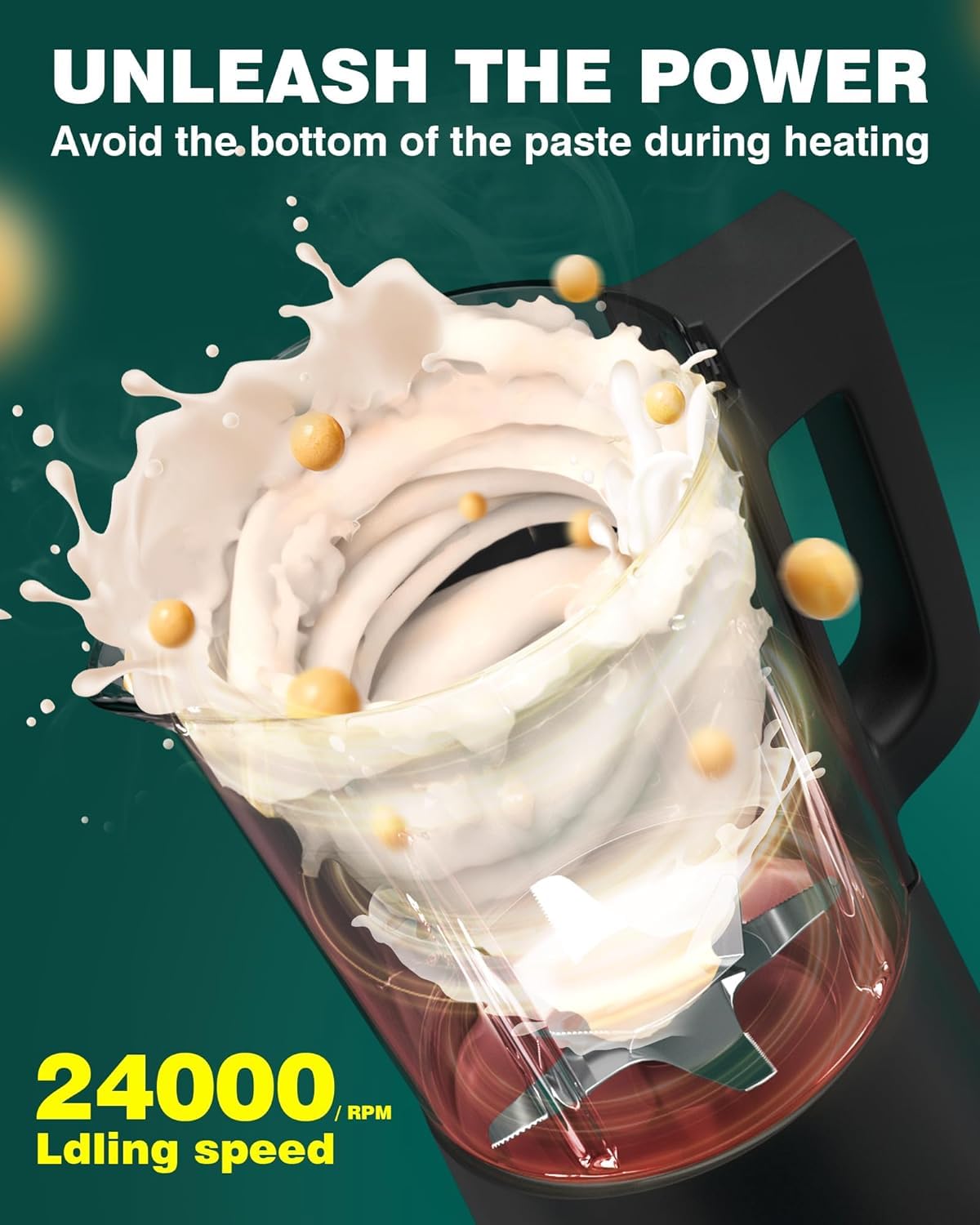 **24000RPM High-Speed Multifunctional Blender - 9 One-Touch Programs, 12H Delay Cook, 60oz Capacity for Hot & Cold Blending - Perfect for Nut Butters, Soups, Shakes, Smoothies & Soy Milk - Ideal for Kitchens, Smoothie Bars & Healthy Lifestyles**