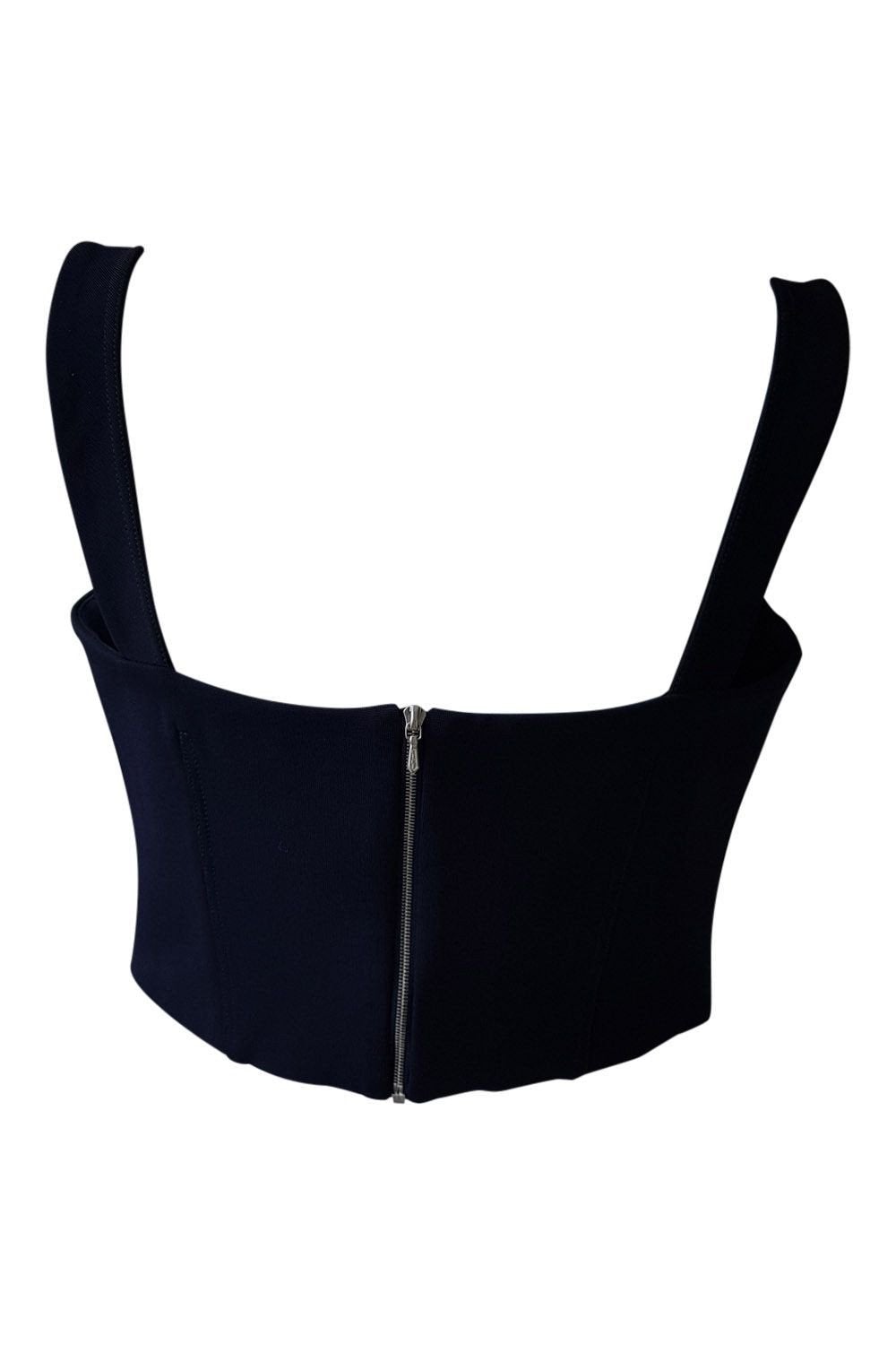 DION LEE Navy Blue Strappy Utility Bustier Top | UK Size 12 | Women's Fashion Corset Top for Night Out, Party & Layering