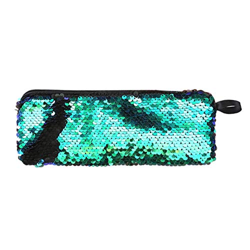 Litterprince Women's Sequins Clutch Makeup Bag - Portable Cosmetic Organizer for Travel, School & Daily Use (Green)