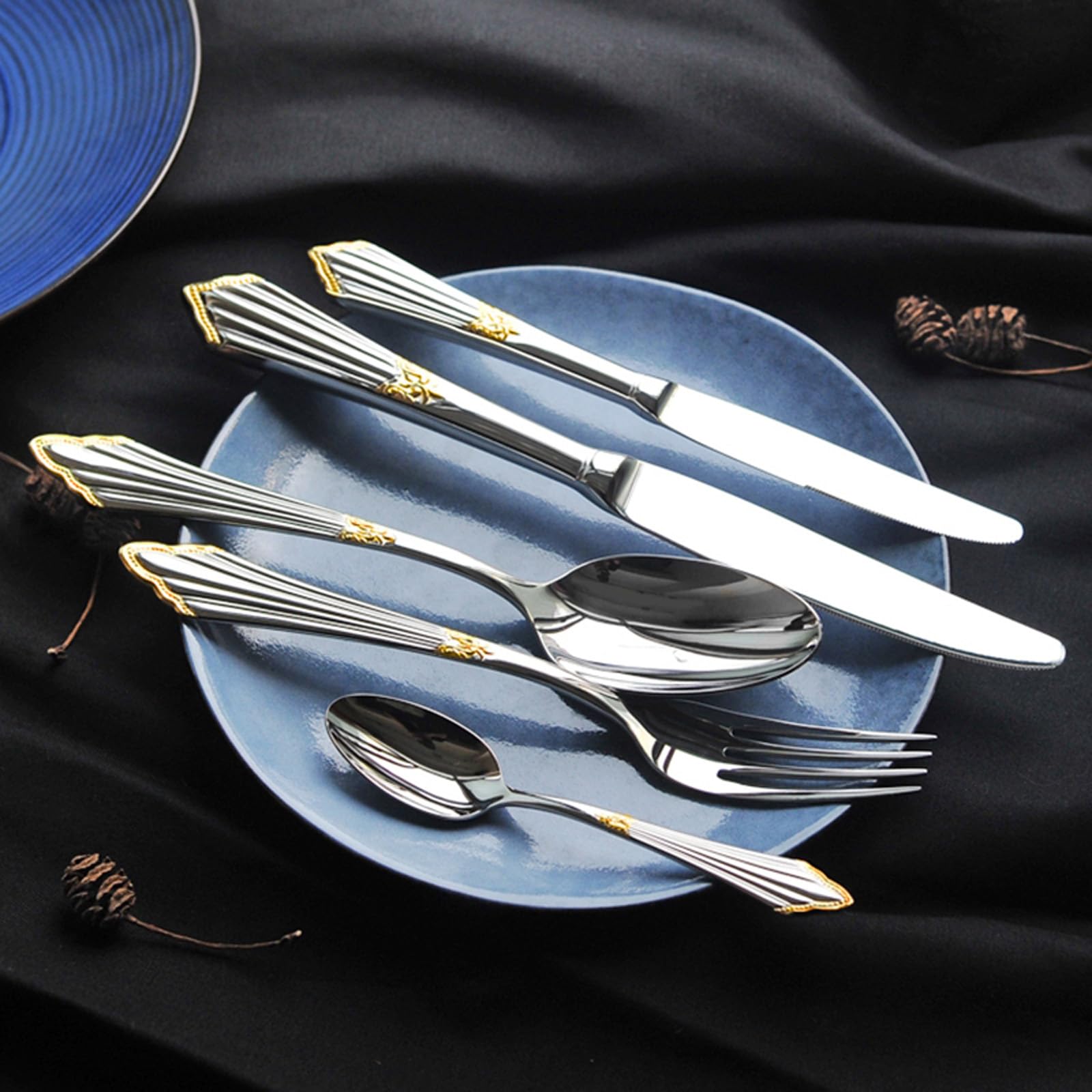 12-Piece Stainless Steel Flatware Set for 3 - Premium Silverware with Mirror Polished Finish, Thickened Handles - Includes Spoons, Forks & Knives - Dishwasher Safe Kitchen Cutlery Set (Copper) - Perfect for Dining, Entertaining & Everyday Use