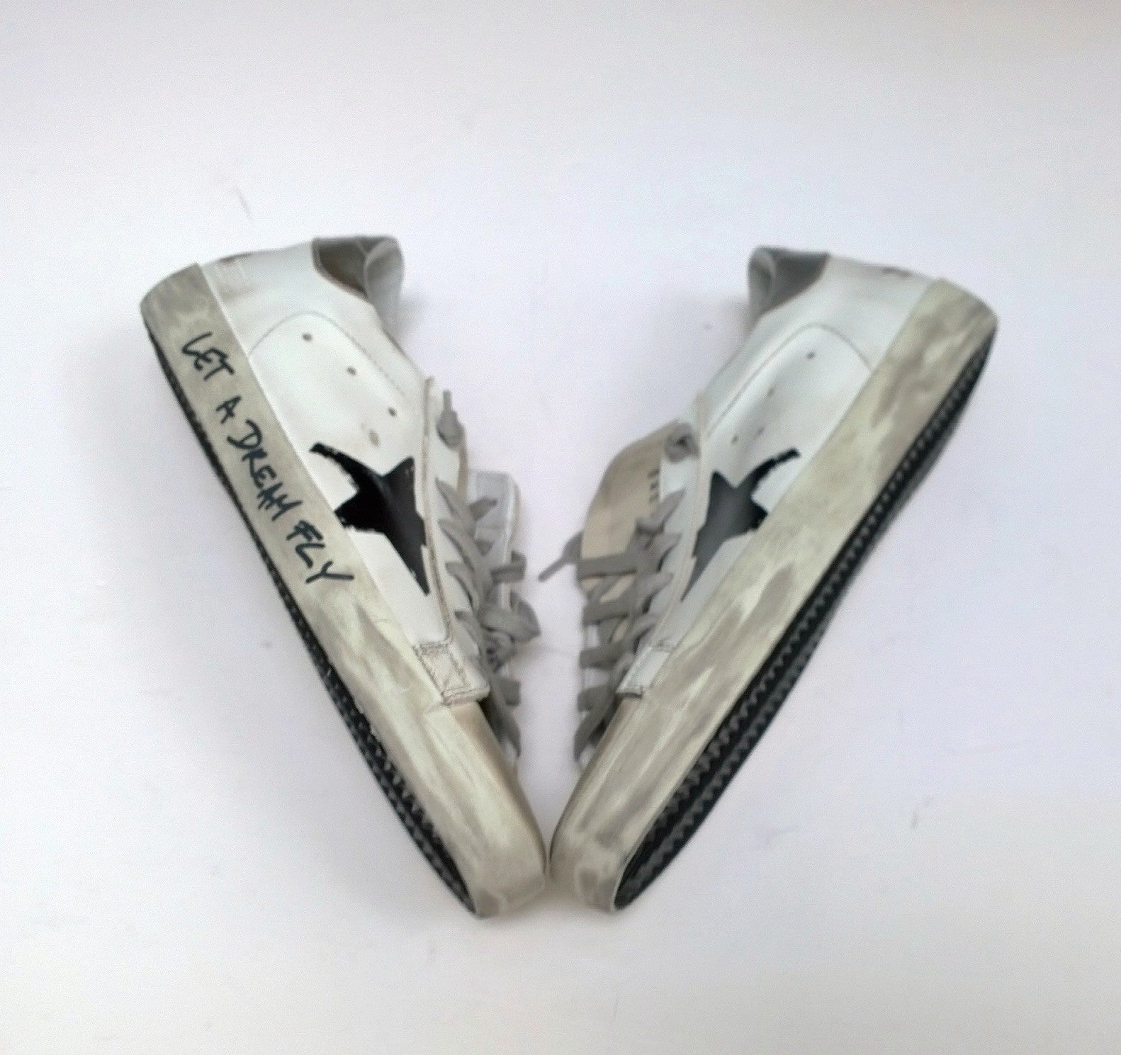 Golden Goose Super Star Sneakers for Women - Black Star Embroidered Leather Sneakers | Fashionable & Comfortable Casual Shoes for Everyday Wear, Street Style & Outfit Pairing