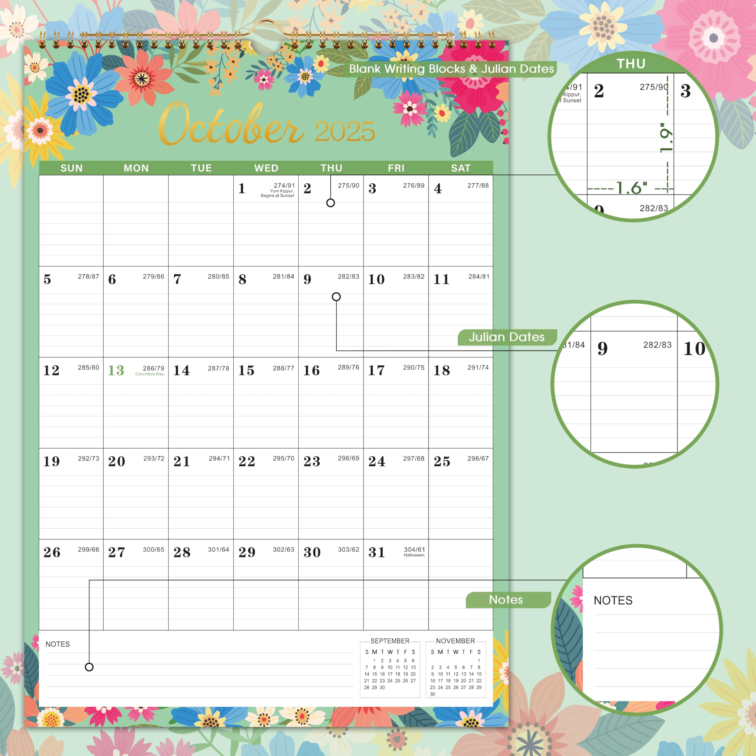 2025-2026 Wall Calendar - 18 Month Large Planner (July 2025-December 2026) | 12