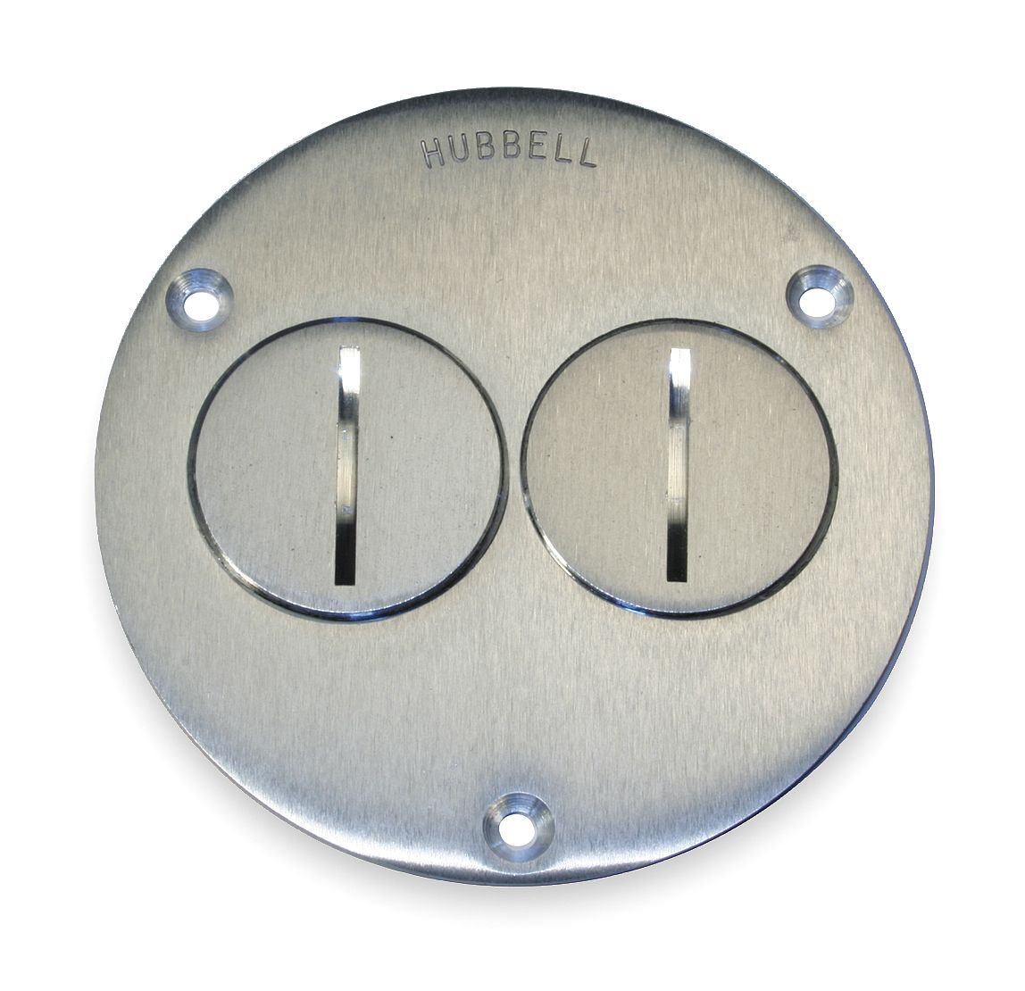 2-Gang Round Floor Box Cover - Durable & Stylish for Home & Office Floor Outlets