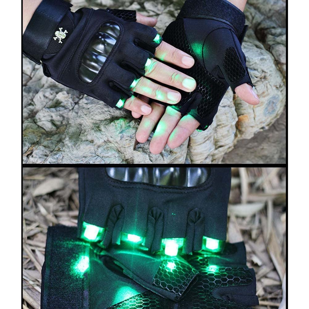 LED Flashlight Gloves - Hands Free Work Light for Mechanics, Electricians & DIY - Non-Slip Wear-Resistant Gloves with Built-in Flashlight - Perfect Gift for Men, Husband, Boyfriend (Color: Black) - Ideal for Night Repairs, Camping, Hiking & Outdoor Activities