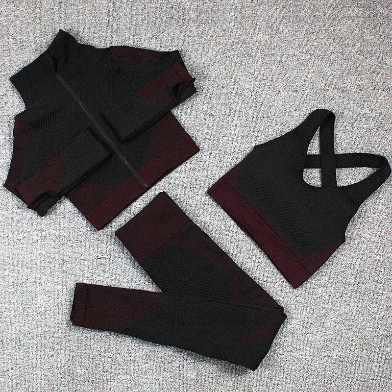 Seamless Long Sleeve Yoga Outfits for Women - 2 or 3 Piece Workout Sets | Gym, Running & Fitness Clothes | Perfect for Yoga, Pilates & Active Lifestyles