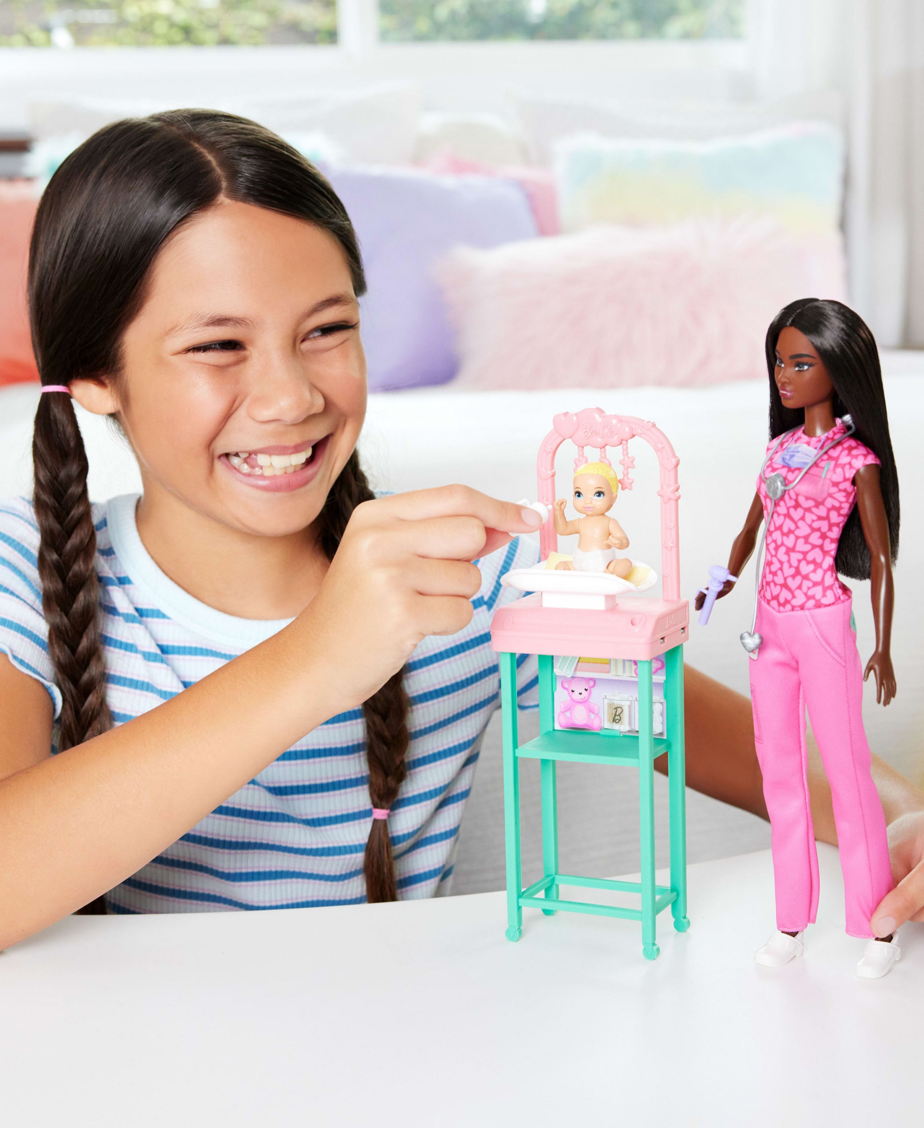 Barbie Baby Doctor Doll Set with Examination Table & Medical Accessories - Perfect for Kids Role Play & Pretend Play Fun
