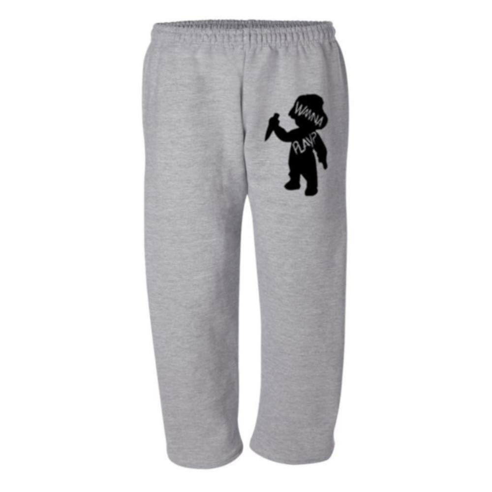 Chucky Child's Play 'Wanna Play?' Horror Movie Sweatpants - Comfortable & Stylish for Halloween Costumes & Horror Fans