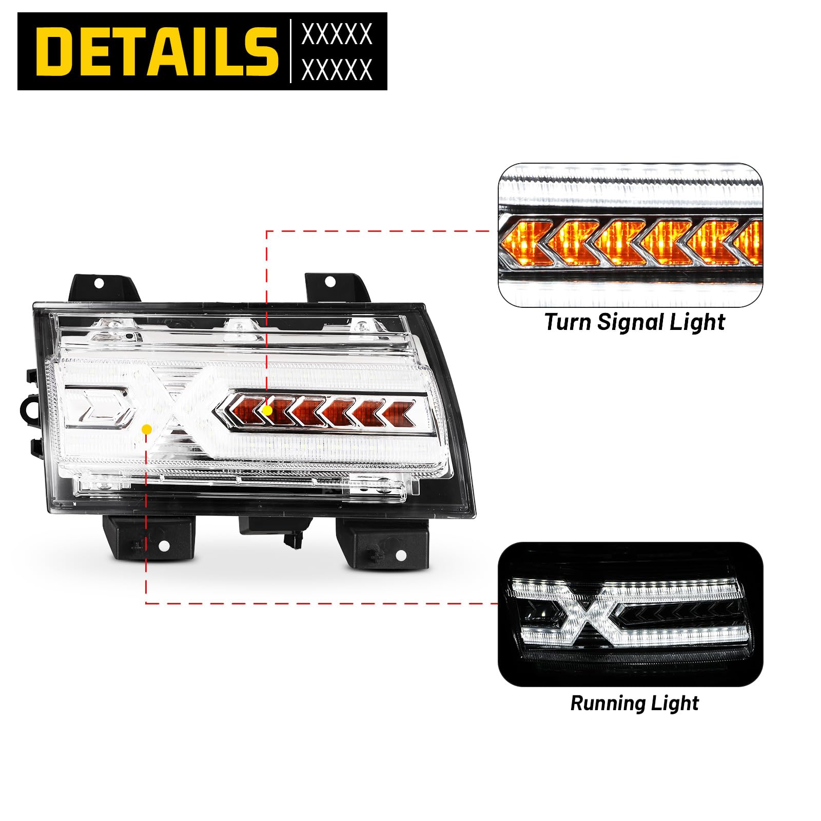 LED Sequential Turn Signal Lights for Jeep Wrangler JL (2018-2024) & Gladiator JT (2020-2024) - Clear Lens Side Marker Lights - 1 Pair - Not Compatible with Sport/Sport S Models - Upgrade Your Off-Road Vehicle Lighting for Enhanced Safety & Style