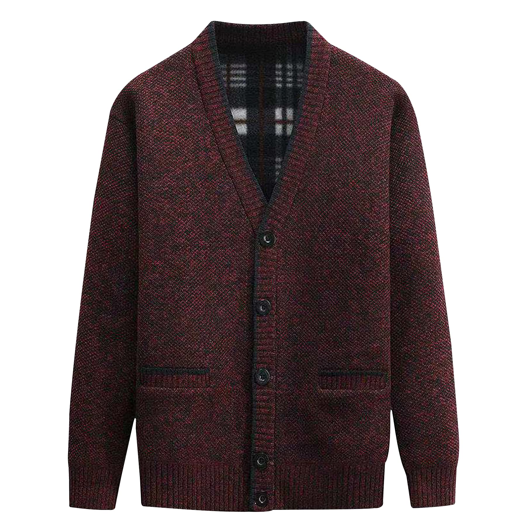 Premium Men's Cashmere Wool Blend V-Neck Cardigan Sweater with Pockets | Soft & Warm Knitted Pullover for Casual Wear, Office & Outdoor Activities