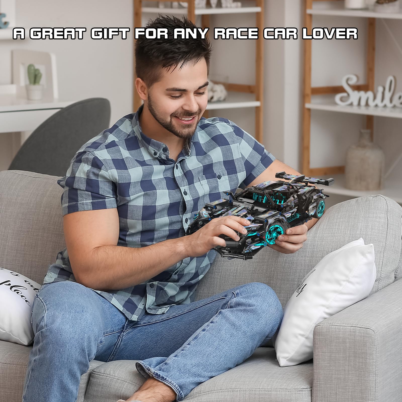 KLYK 1:14 Super Car Building Blocks Set for Adults - MOC Technic Racing Car Model, Sports Car Construction Toy for Boys, Girls, Teens & Men | DIY Collector's Gift, Birthday Present, Home Display & STEM Learning Activity