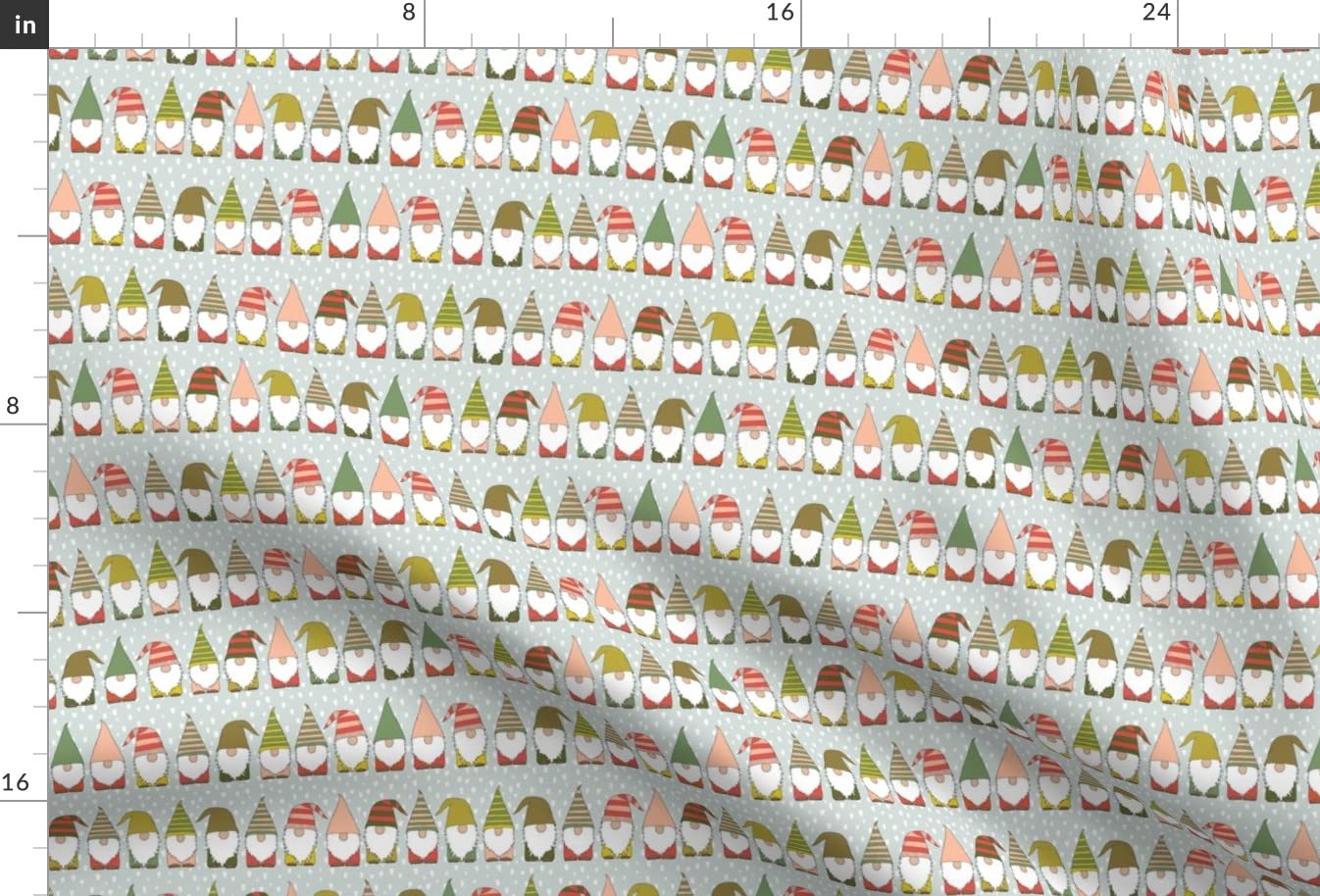 Christmas Gnomes Printed Minky Fabric Fat Quarter - Soft Plush Fabric for Sewing Baby Blankets, Quilt Backing & DIY Crafts - Perfect for Holiday Decor & Gift Making