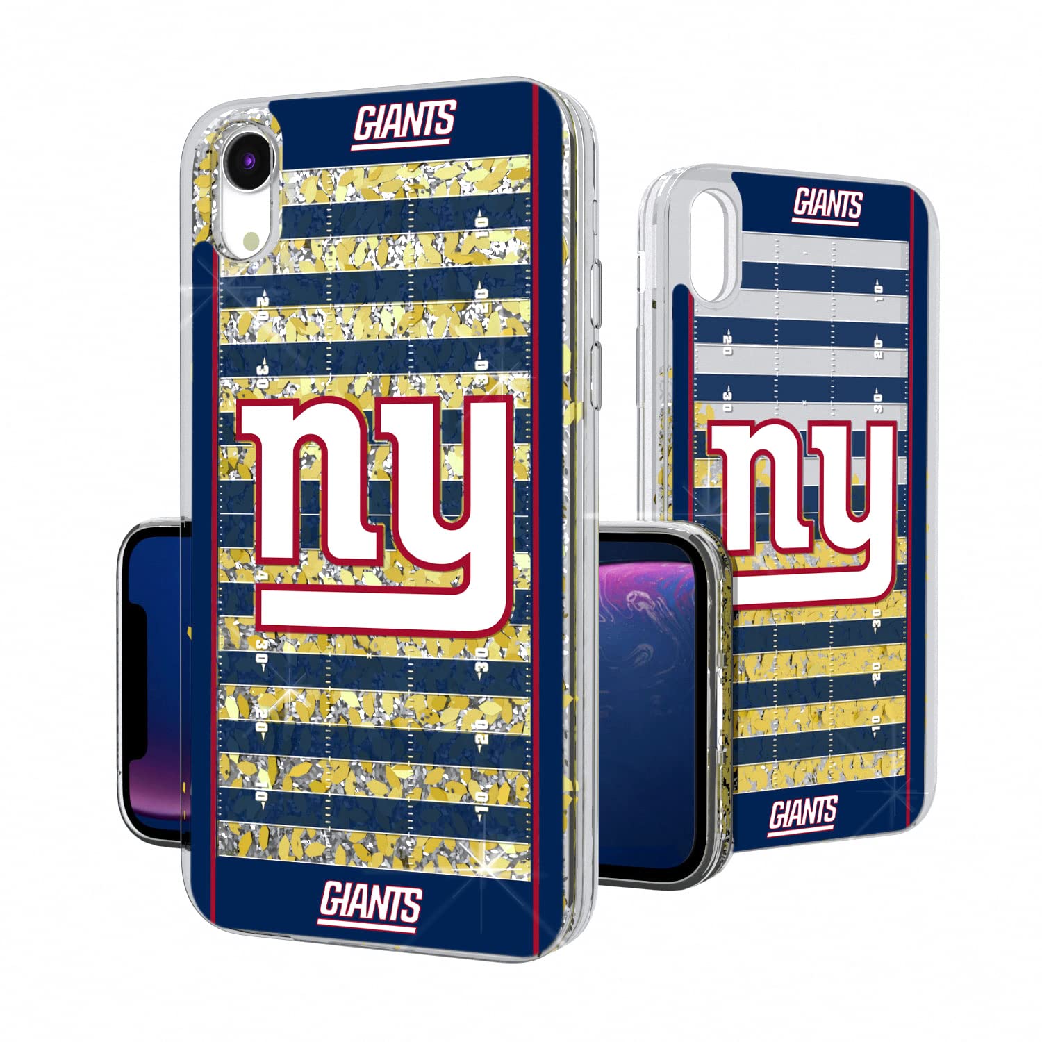 New York Giants iPhone Glitter Case with Team Logo - Stylish Protective Cover for iPhone 13/14/15 Pro Max - Perfect for Game Day, Fan Gifts & Everyday Use