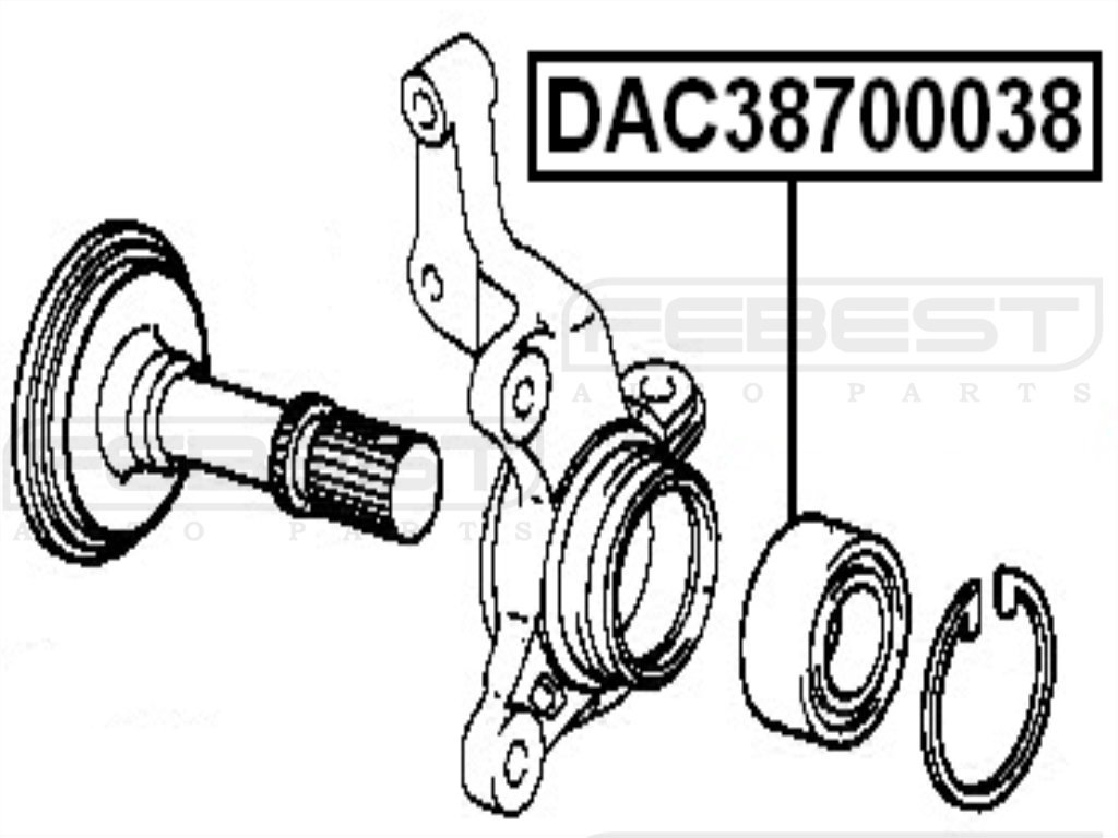 High-Quality Front Wheel Bearing (38X70X38) for Toyota Camry, Corolla, RAV4 - Febest Replacement Part - Perfect for Smooth Rides & Off-Road Adventures