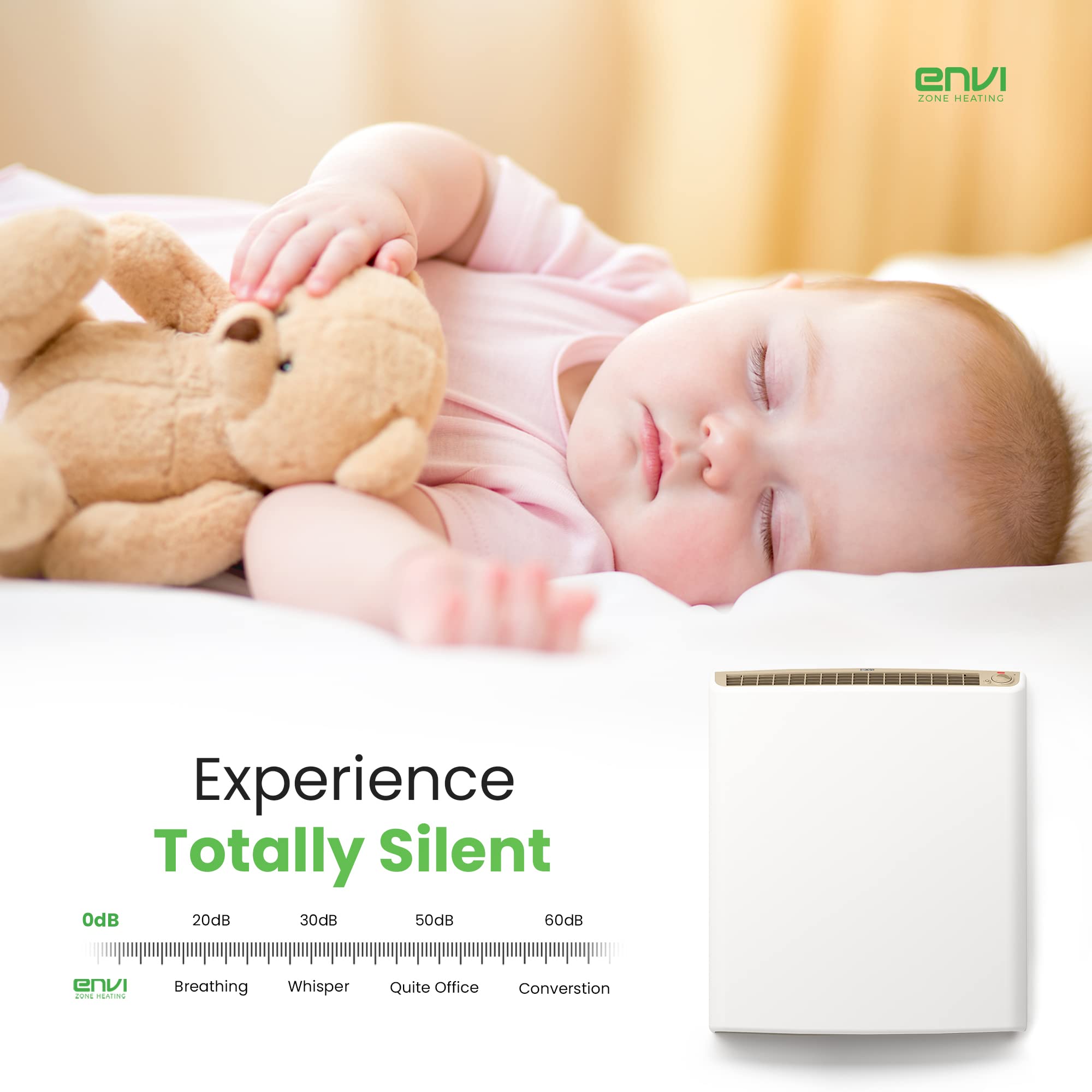 220V Hardwired Electric Panel Wall Heater - Energy Efficient & Child Safe Space Heater for Home, Bedroom, Bathroom, Office, Garage | Tip-Over Protection & Quiet Operation with Comfort Thermostat | Perfect for Winter Heating & Small Room Warmth