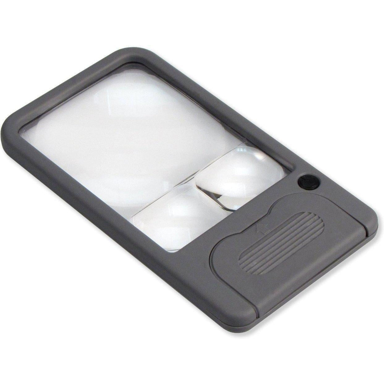 Carson Multi Power 2.5x 4.5x 6x LED Lighted Pocket Magnifier - Compact Folding Magnifying Glass for Reading, Jewelry Inspection, Coin Collecting & Hobby Work