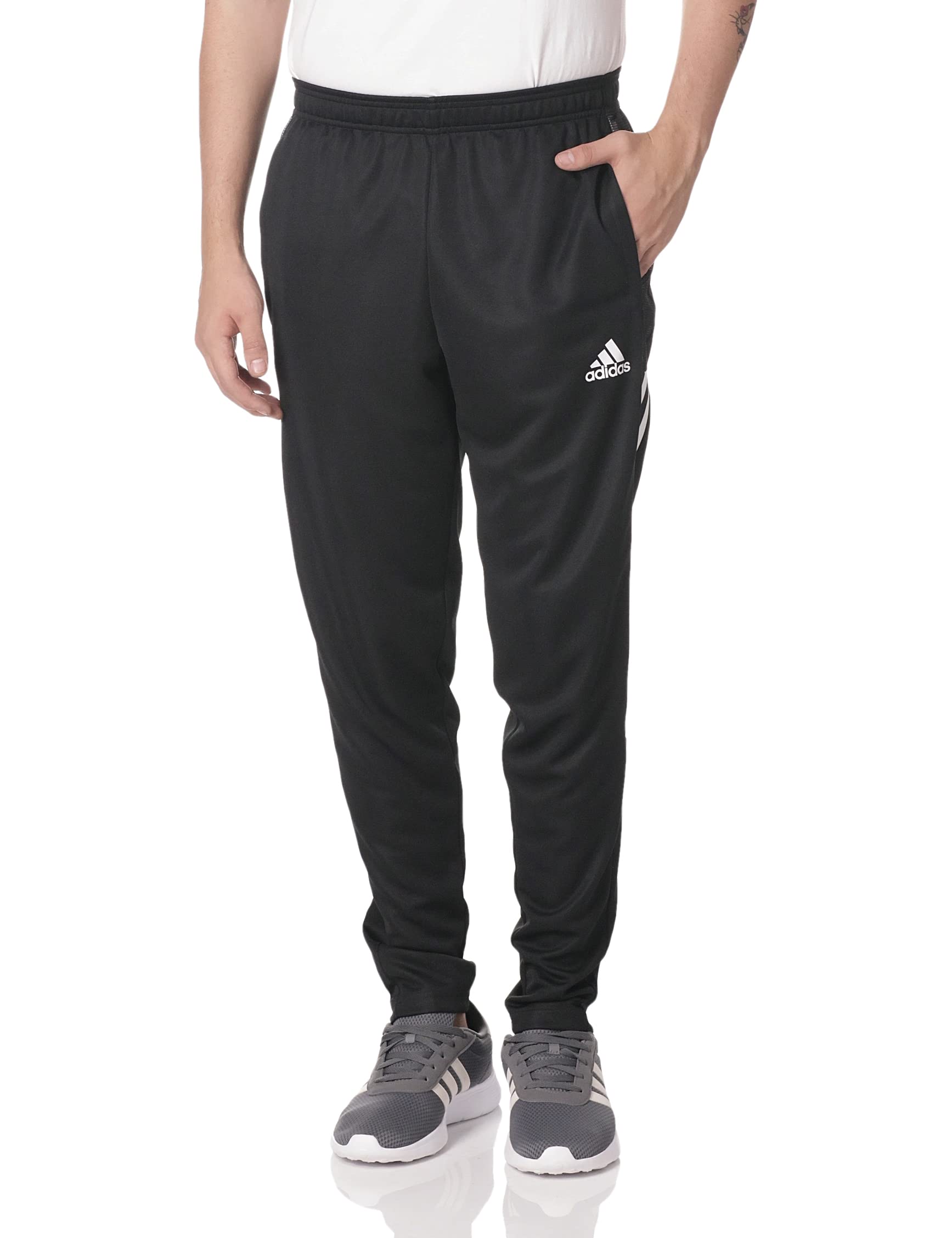 adidas Men's Essentials Performance Logo Pants - Comfortable Athletic Joggers for Running, Gym & Casual Wear - Moisture-Wicking & Breathable Workout Pants