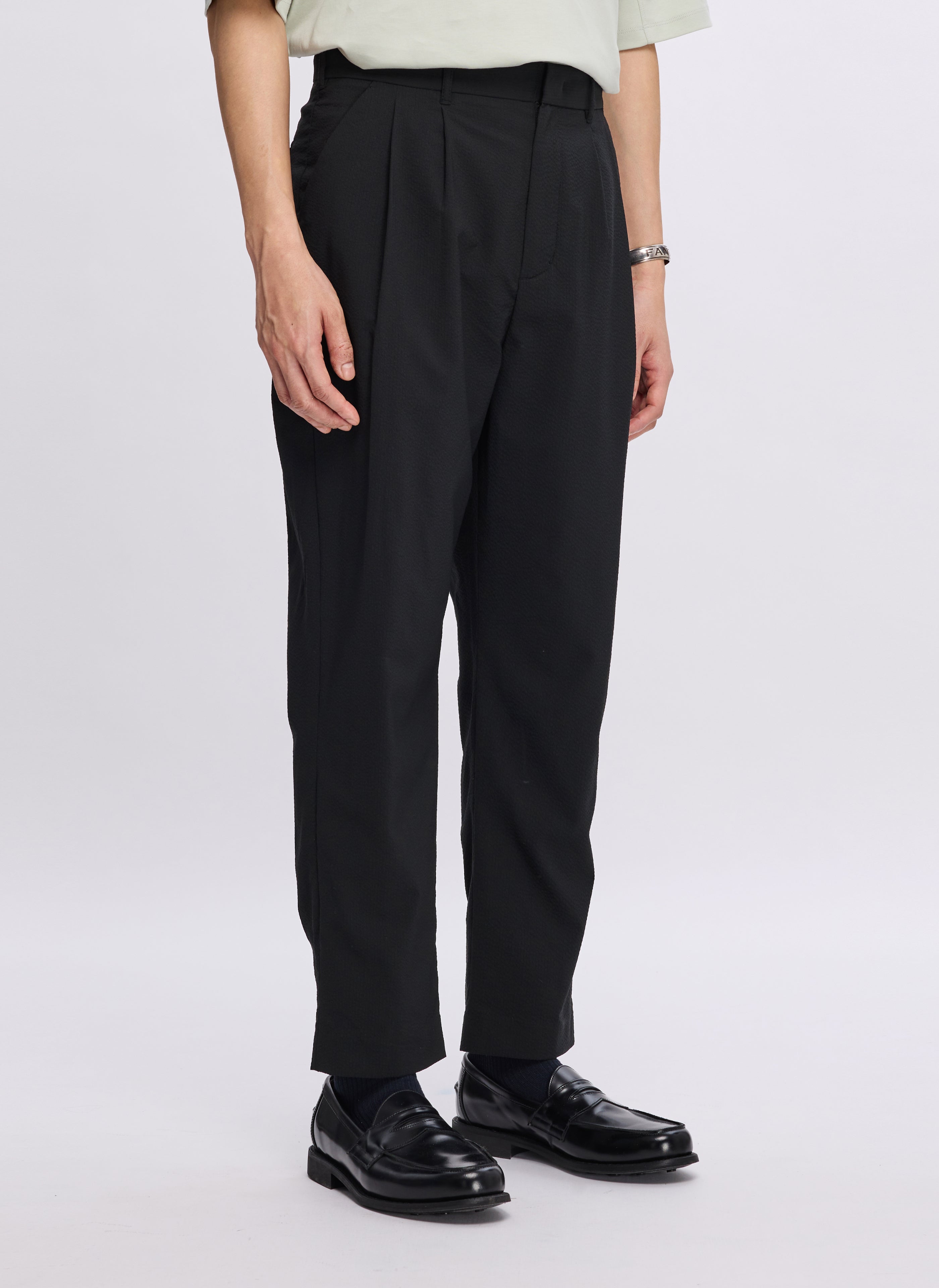 ECO Seersuckers Solotex Relaxed Tapered Ankle Pants for Men (Size 10) - Comfortable Casual Wear for Office, Travel & Everyday Use