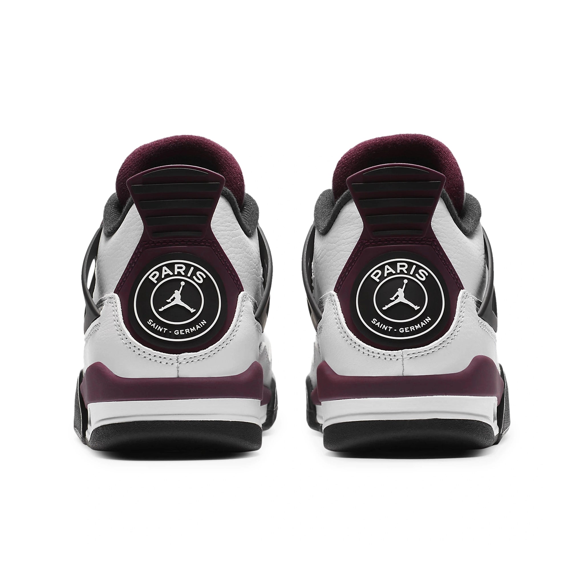 Paris Saint Germain x Air Jordan 4 Retro Bordeaux (GS) Basketball Shoes - Limited Edition Sneakers for Women & Girls - Perfect for Streetwear, Sports & Fashion Outfits