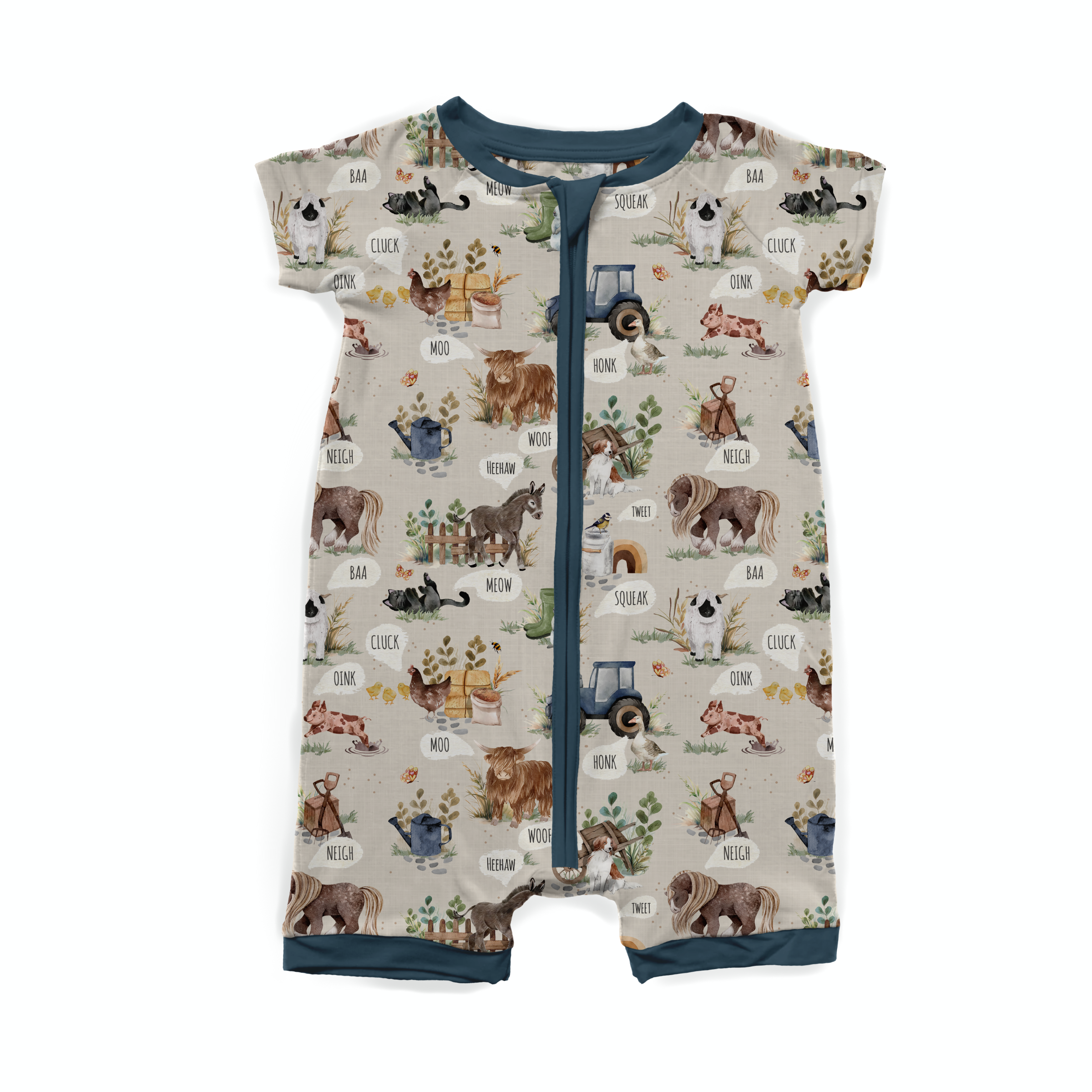 Pasture Bedtime Shortie Romper for Baby Girls - Soft & Comfortable Sleepwear for Newborns & Toddlers - Perfect for Nursery, Bedtime & Playtime