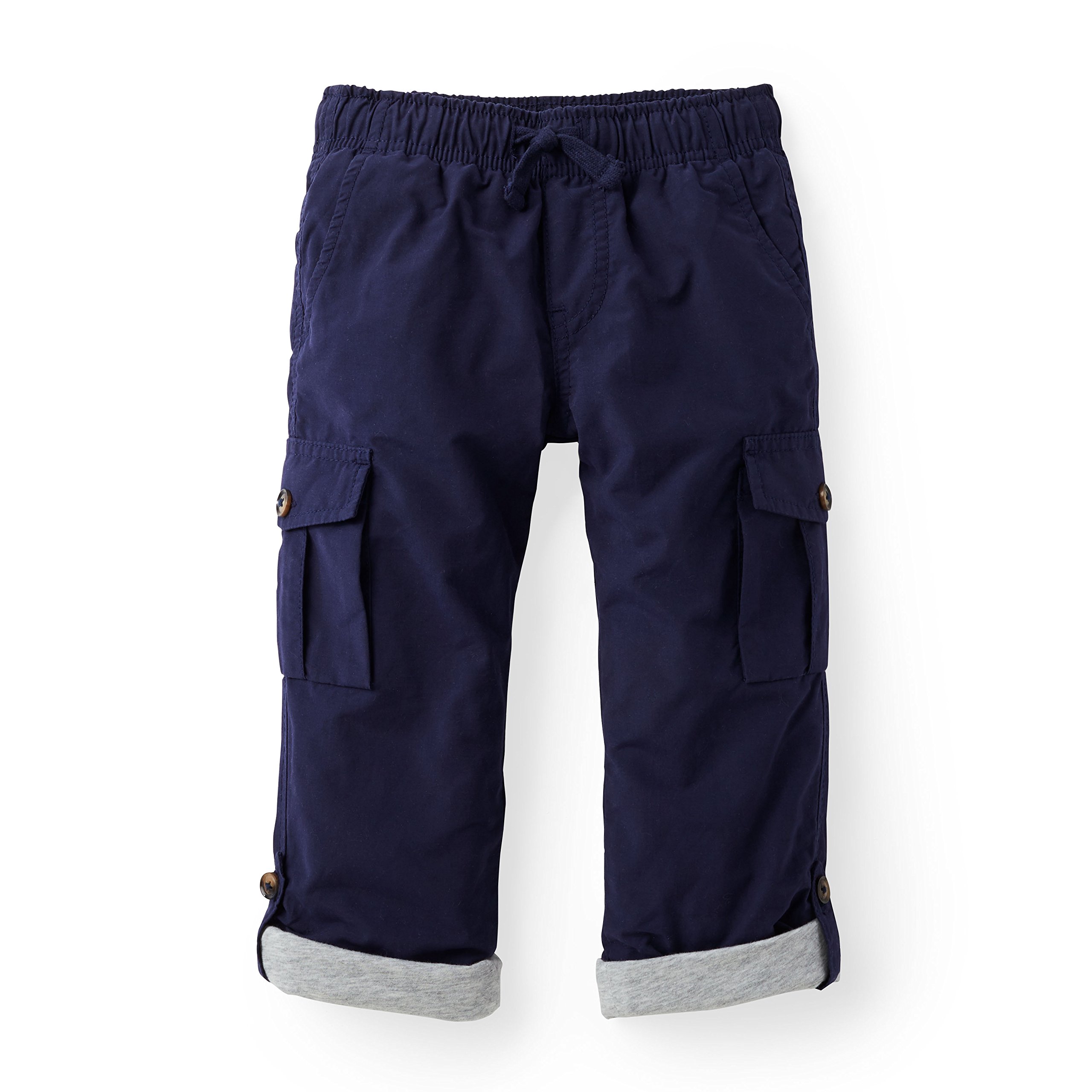 Hope & Henry Boys' Cargo Pants - Lined Pull-on for Outdoor Play