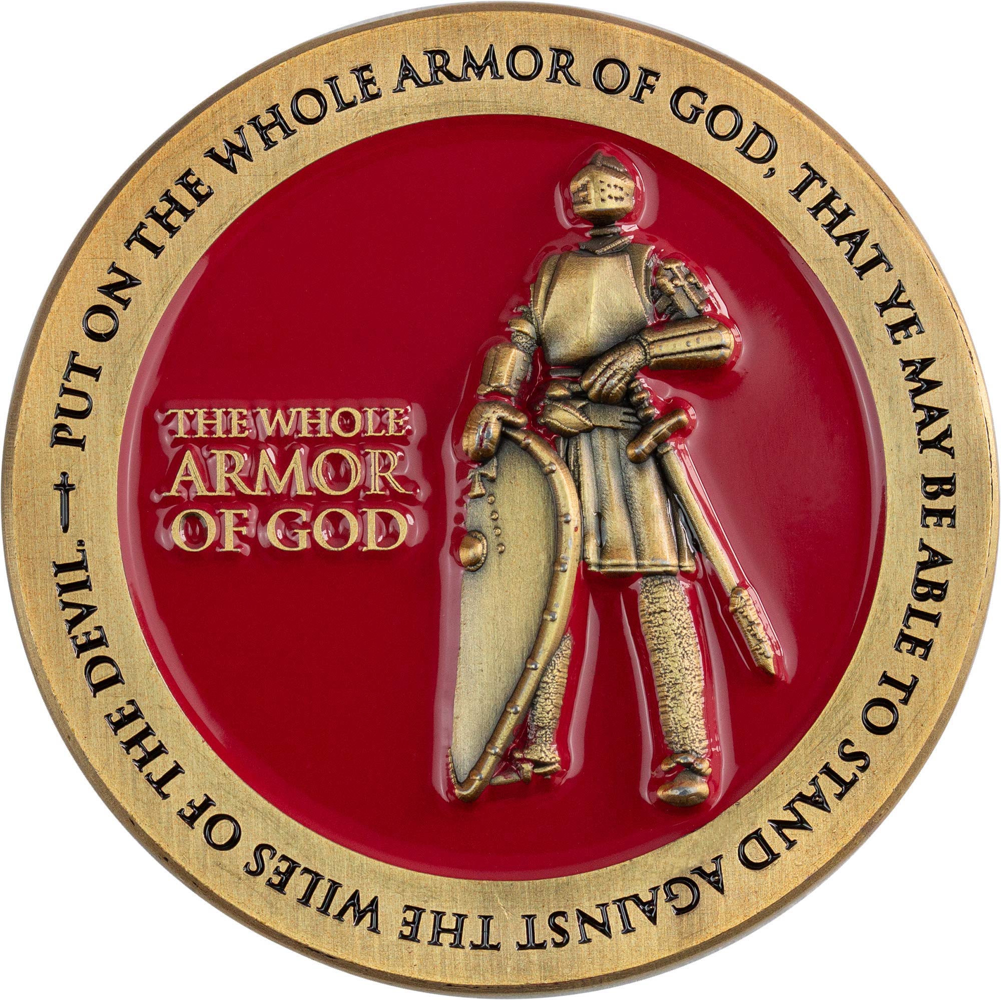 Bulk Pack of 10 Armor of God Challenge Coins - Bible Study & Youth Groups Gift