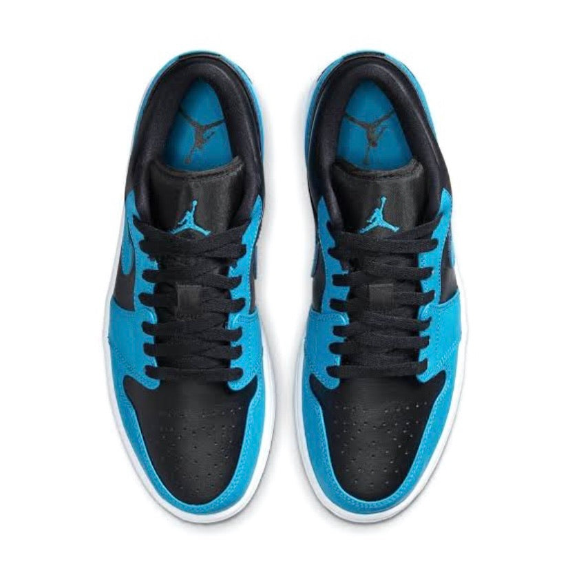 Air Jordan 1 Low Laser Blue Black Men's Basketball Shoes - Stylish Sneakers for Casual Wear, Street Fashion & Sports Performance