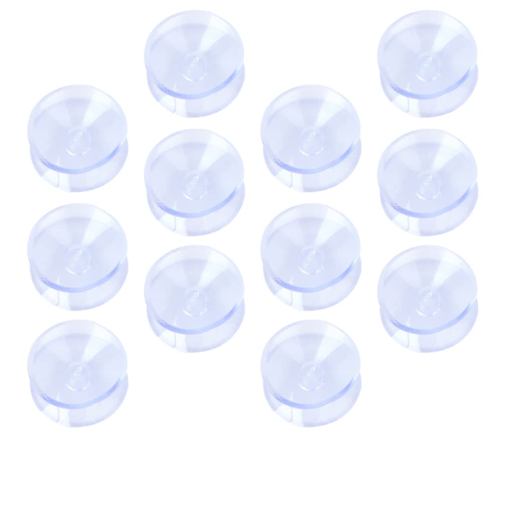 POPETPOP 50pcs Double-Sided Suction Cups - Strong Adhesive Glass Sucker Pads for Table, Window, Mirror - Ideal for Organizing Bathroom, Kitchen & Office Accessories