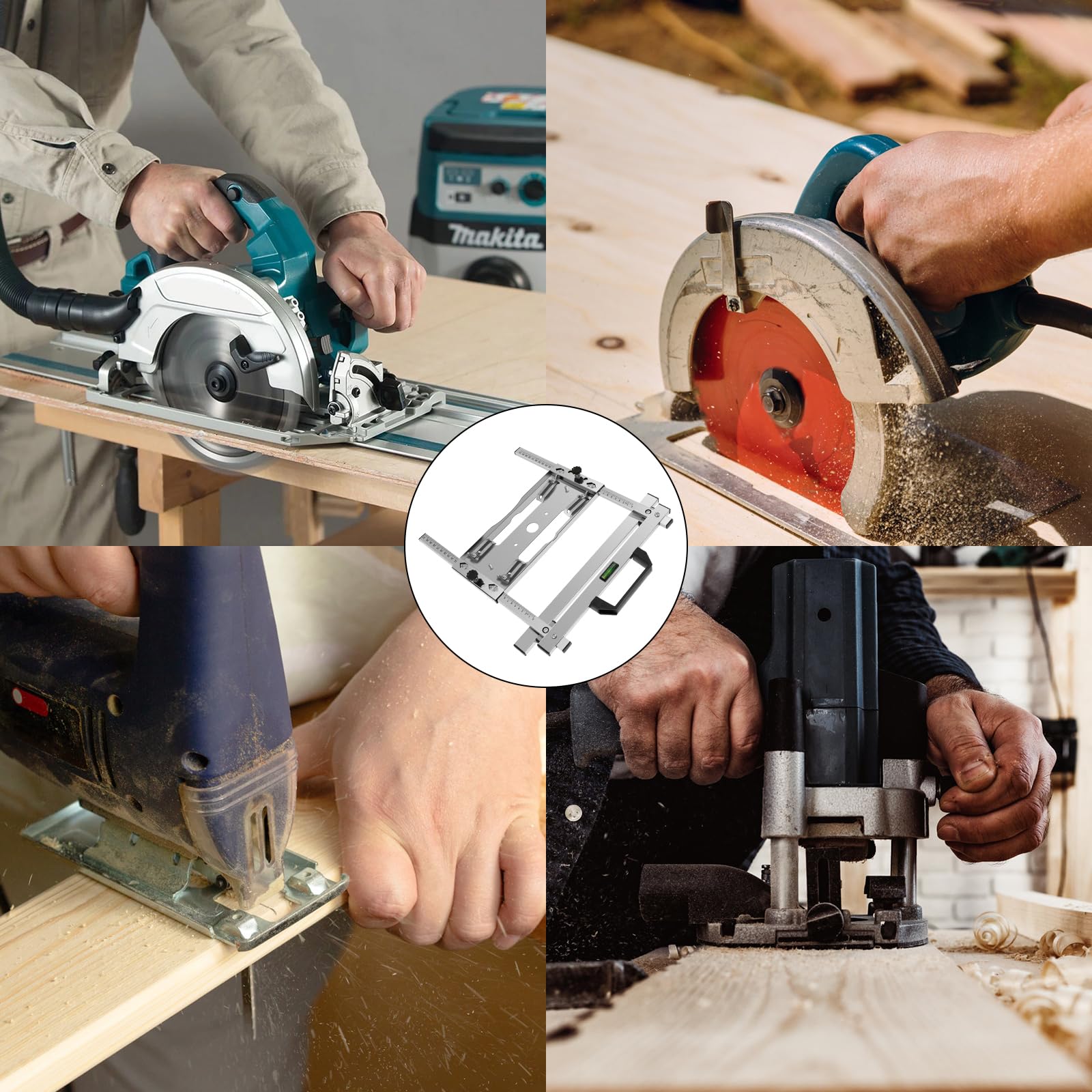 Stainless Steel Edge Guide Positioning Tool for Woodworking - Multi-Function Cutting Machine Guide with Adjustable Frame for Precise Cuts | Perfect for DIY Projects, Cabinet Making & Crafting