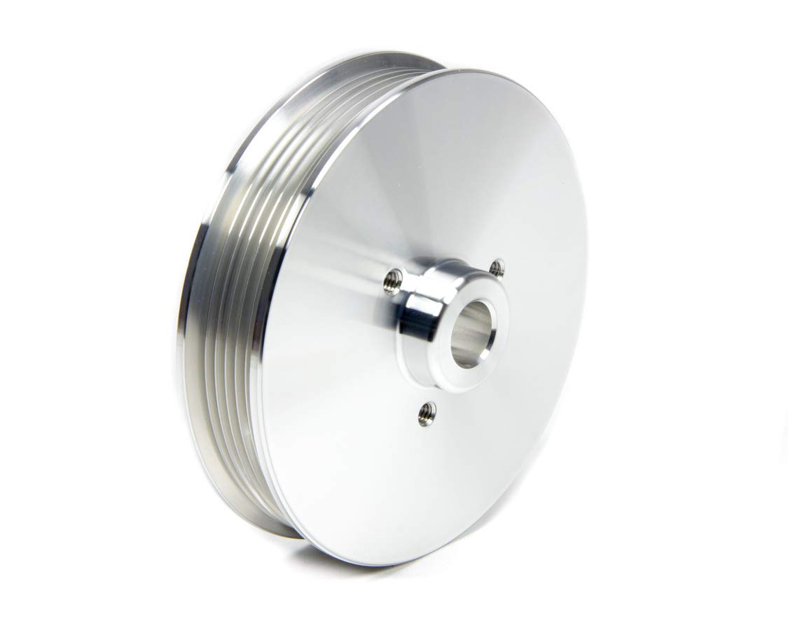 630 Clear Powder Coated Billet Aluminum 6-Rib Power Steering Pulley - High Performance Replacement for Smooth Steering | Perfect for Chevy, Ford, Dodge & GM Vehicles