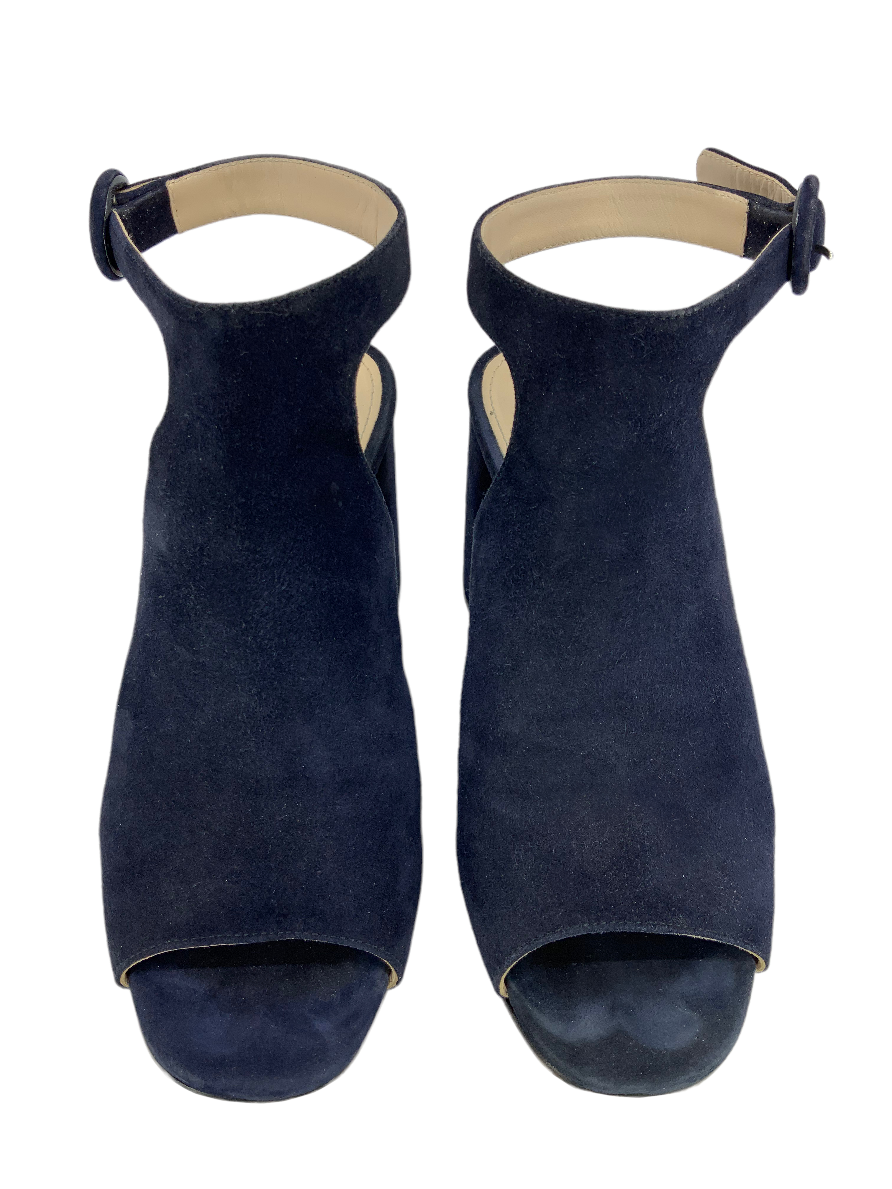 PRADA Suede Ankle Wrap Sandals for Women | Size 7 US | Comfortable Summer Slide Sandals | Perfect for Beach, Vacation & Casual Outings