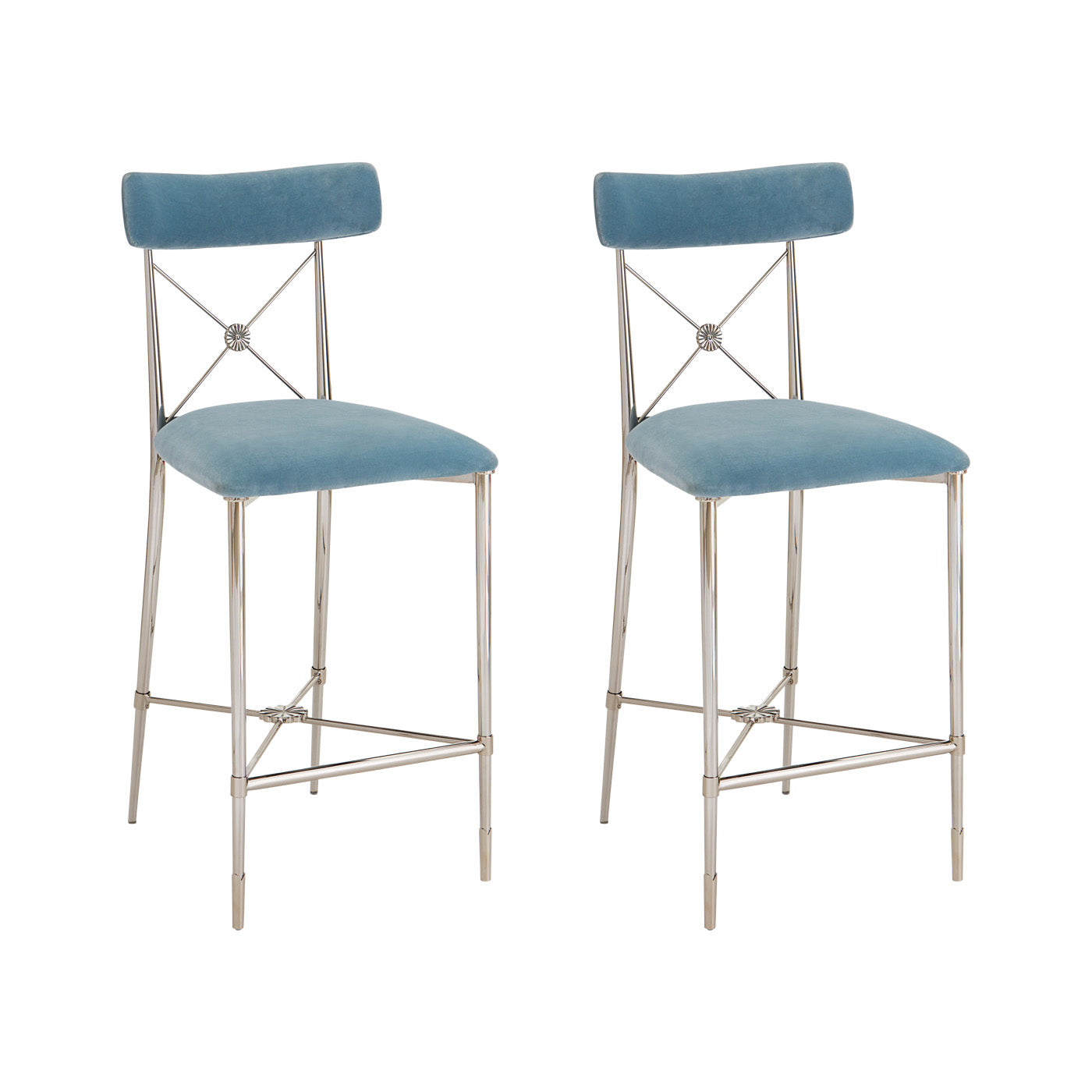 Modern Kitchen Counter Stools Set of 2 - Adjustable Height Bar Stools with Back Support - Perfect for Breakfast Nook, Kitchen Island & Home Bar Decor