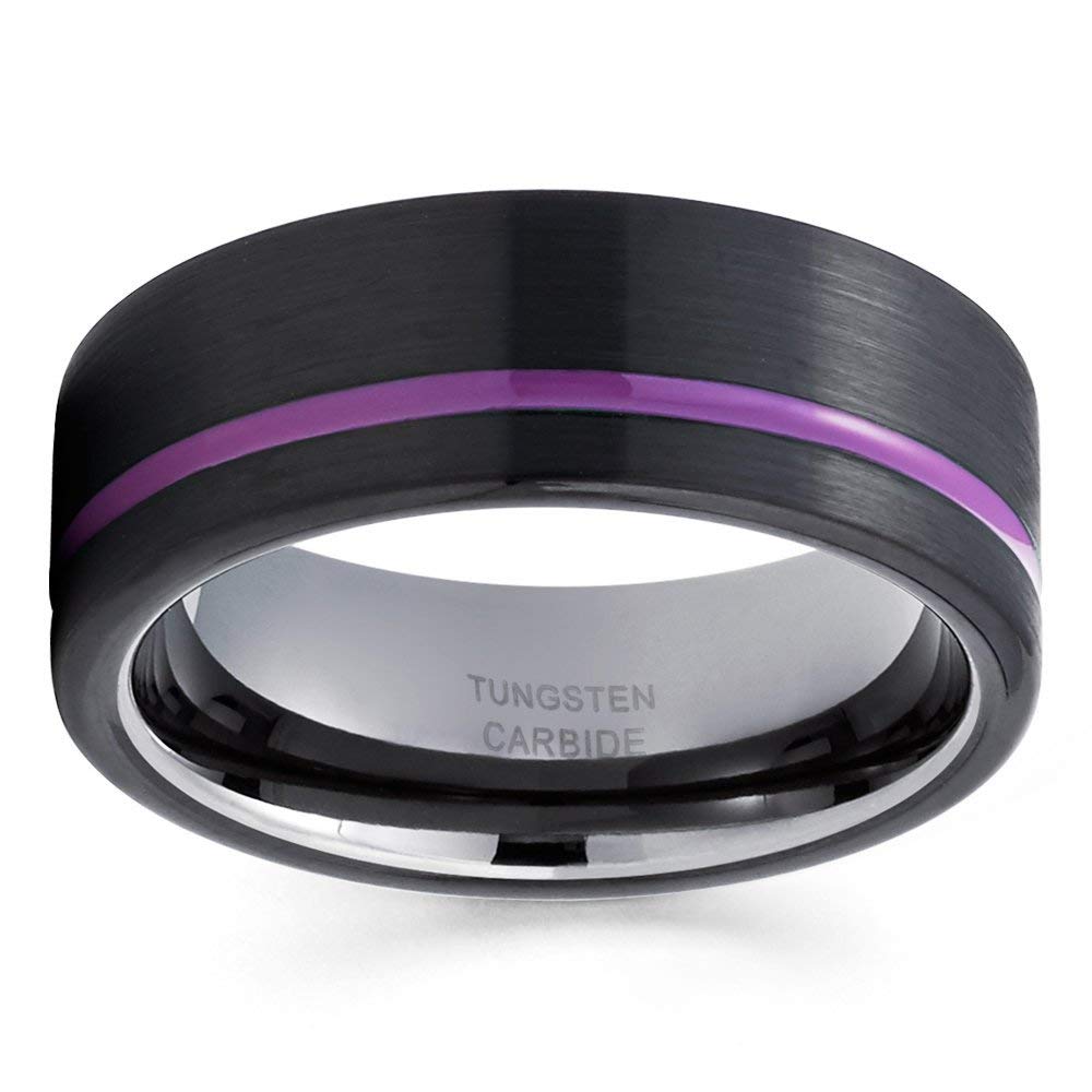 Black Tungsten Wedding Band for Men & Women - Durable Comfort Fit for Anniversaries