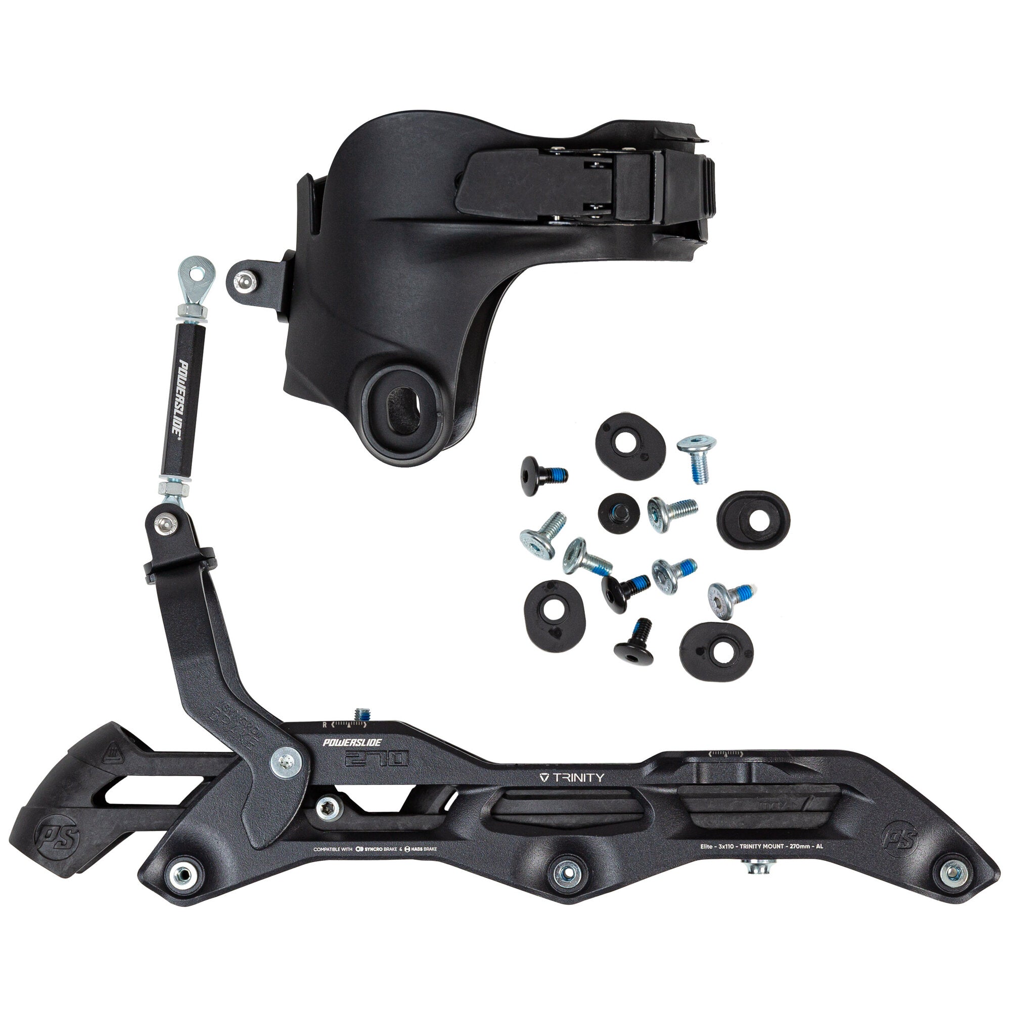 Elite Cast Syncro Complete 110 with Cuff - 270 Black TRI - Adjustable Wrist Support for Sports & Injury Recovery