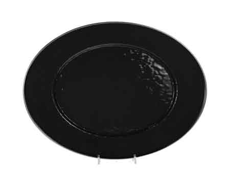 Premium Solid Black Oval Serving Platter - Elegant Dish for Entertaining, Dining, and Party Appetizers | Perfect for Weddings, Holidays, and Home Decor