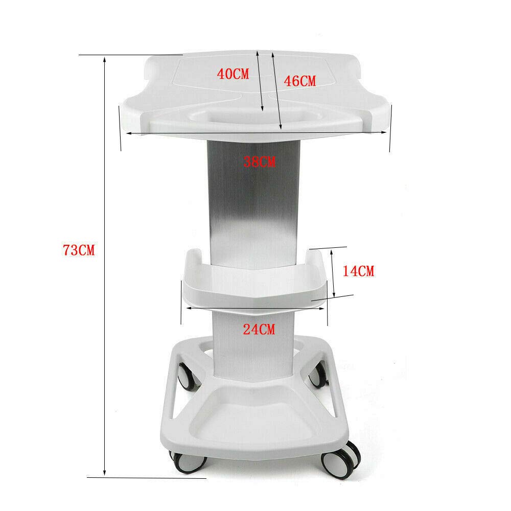 Professional Beauty Trolley Cart - Aluminum Alloy Mobile Salon Spa Rolling Stand with Easy Assembly (Model 1) | Perfect for Salon, Spa, Nail & Makeup Artists
