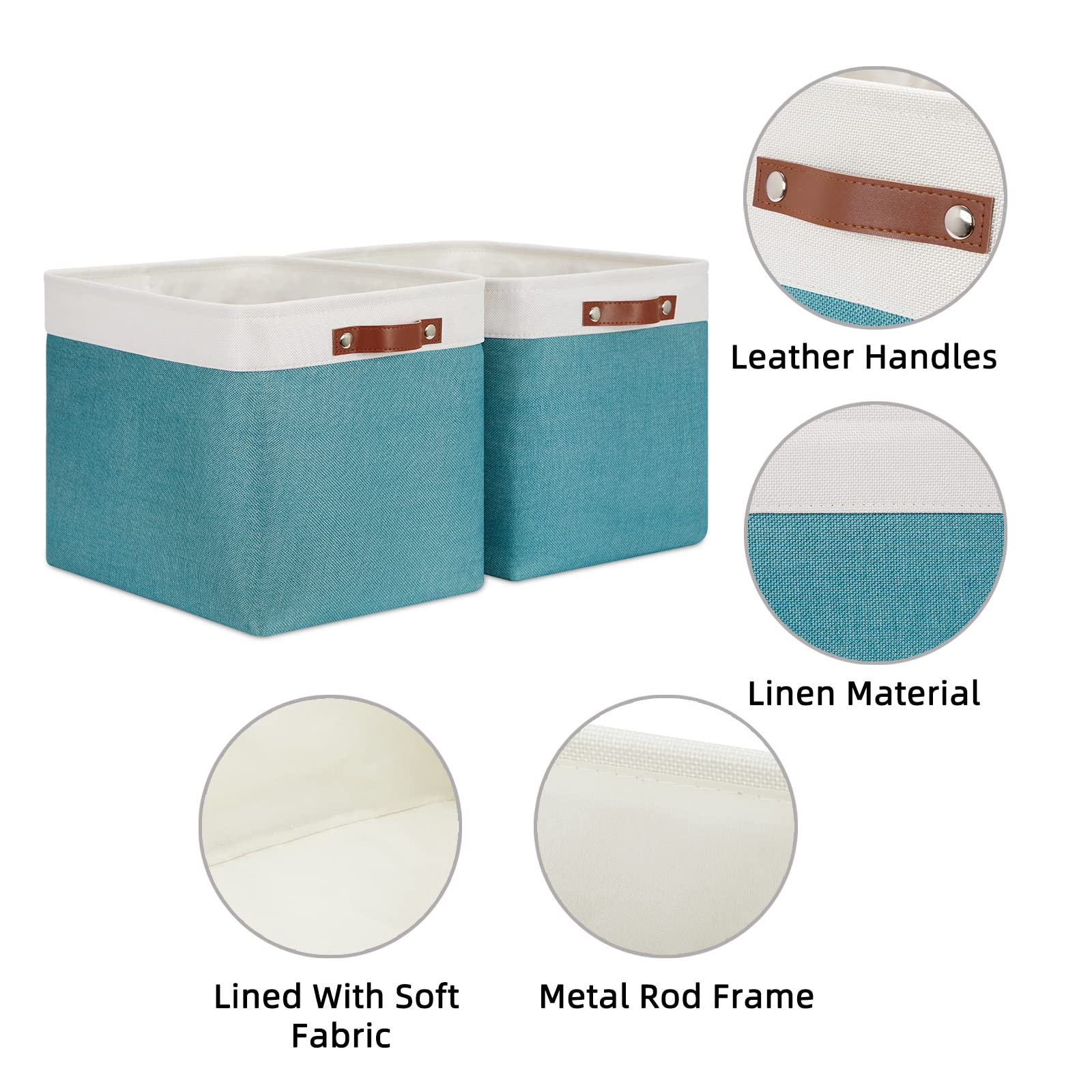 Extra Large Fabric Storage Bins [2 Pack] - 16