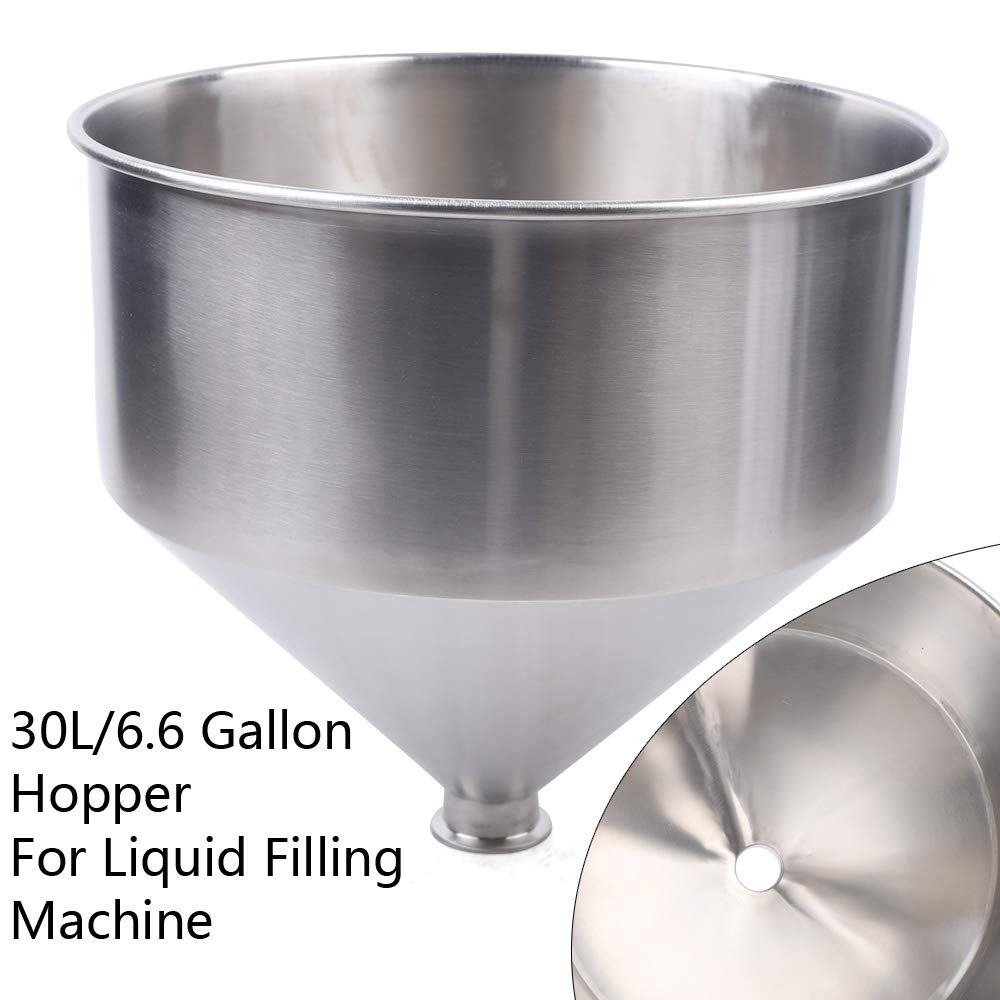 30L Stainless Steel Hopper Paste Filling Machine - Heavy Duty Funnel for Industrial Food, Cosmetic & Chemical Filling - Perfect for Sauce, Lotion & Adhesive Production