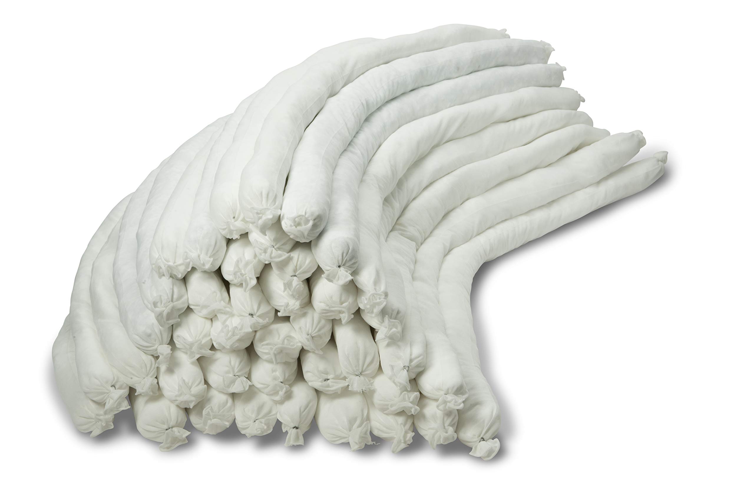 Oil Absorbent Socks – 3” x 48” Snake for Oil, Diesel, Fuel & Hydrocarbon Spills – Water Repellent – Absorbs 10 Gallons – Pack of 40 – Ideal for Garage, Workshop & Industrial Cleanup