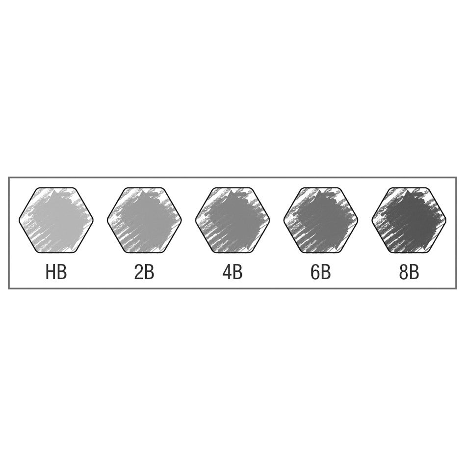 Faber-Castell 9000 Jumbo Graphite Pencils - Set of 5 Premium Drawing Pencils in Tin Case - Perfect for Sketching, Shading & Art Projects