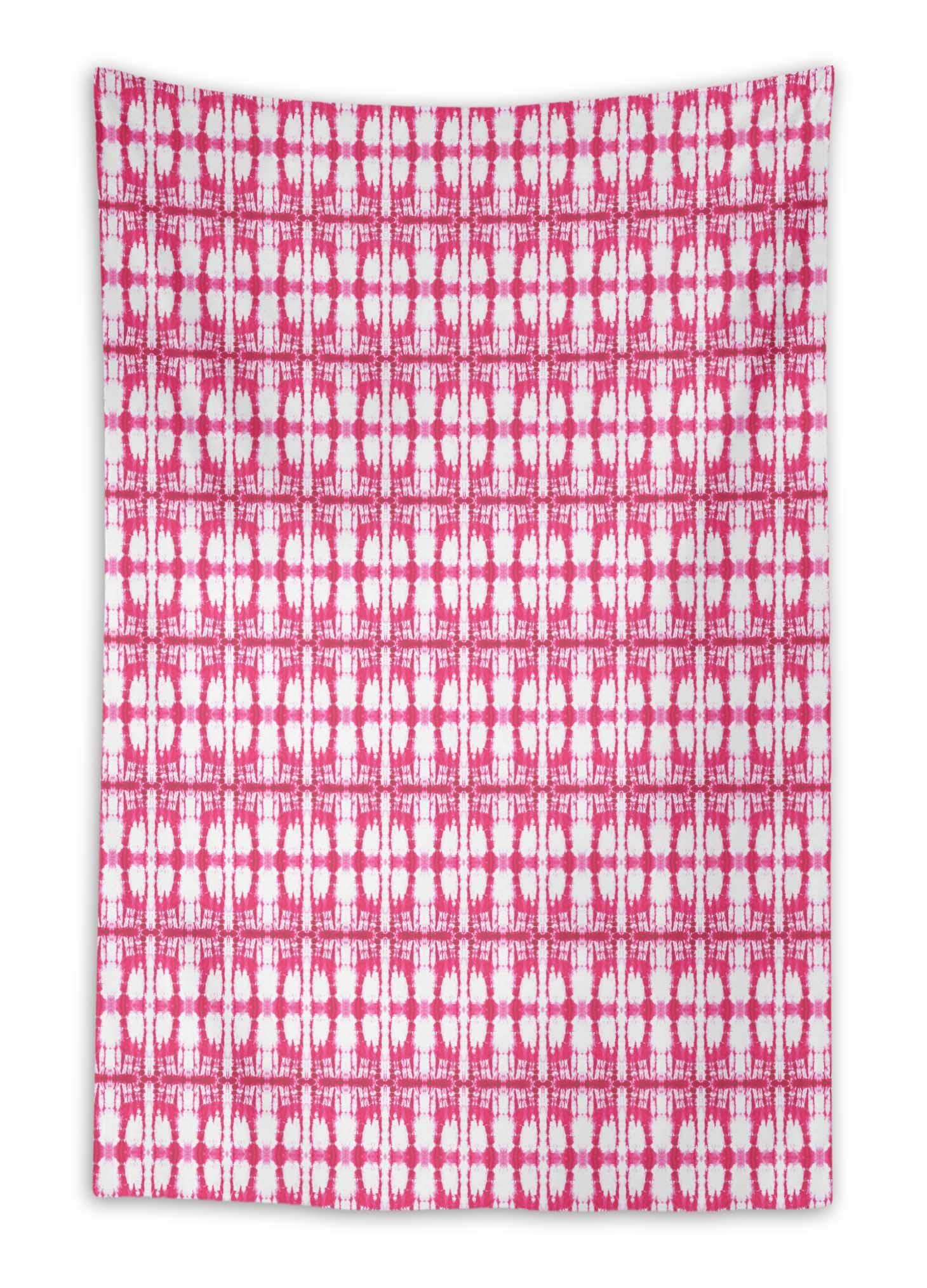 Bohemian Pink Ombre Tie-Dye Tapestry Wall Hanging - 58x80 Inch Large Bedroom Decor, Dorm Room Aesthetic, Festival Backdrop & Yoga Studio Decoration