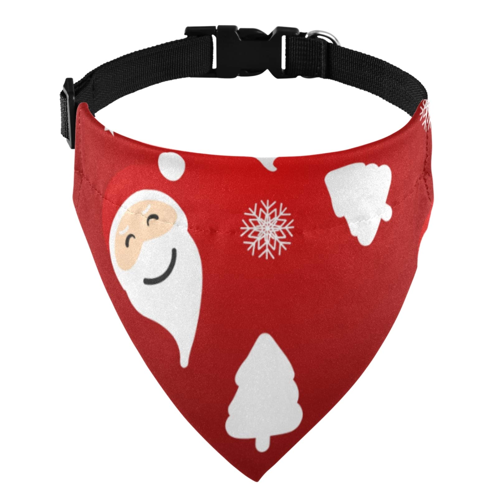 Christmas Santa Claus Dog Bandana - Adjustable Holiday Pet Scarf for Small Medium Large Dogs & Cats - Festive Puppy Bib & Collar Accessory for Xmas Photos, Parties & Family Gatherings