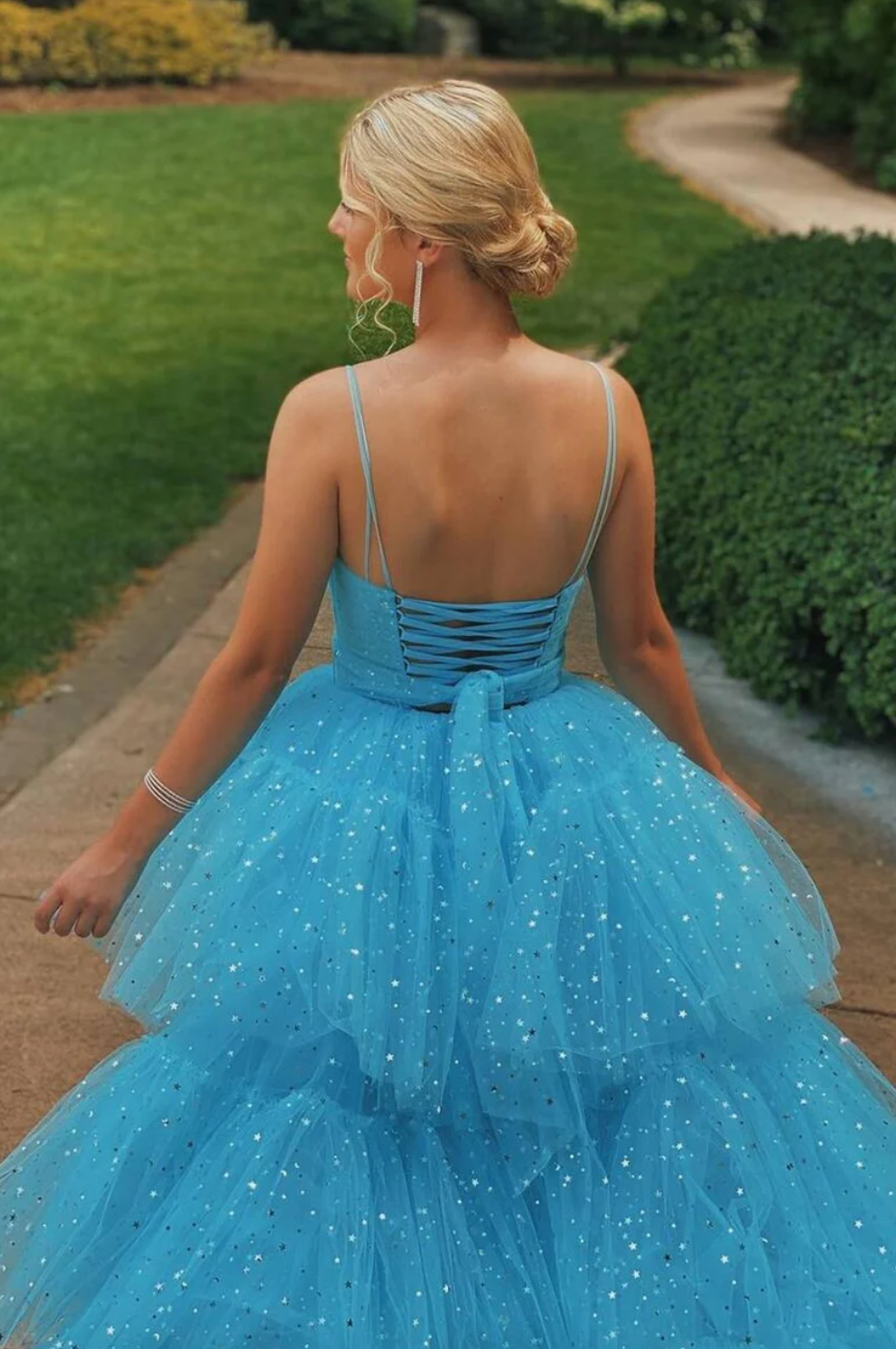Elegant Fringe Prom Dress for Bride, Party & Birthday - Sparkling Mesh Gown for Special Occasions & Celebrations