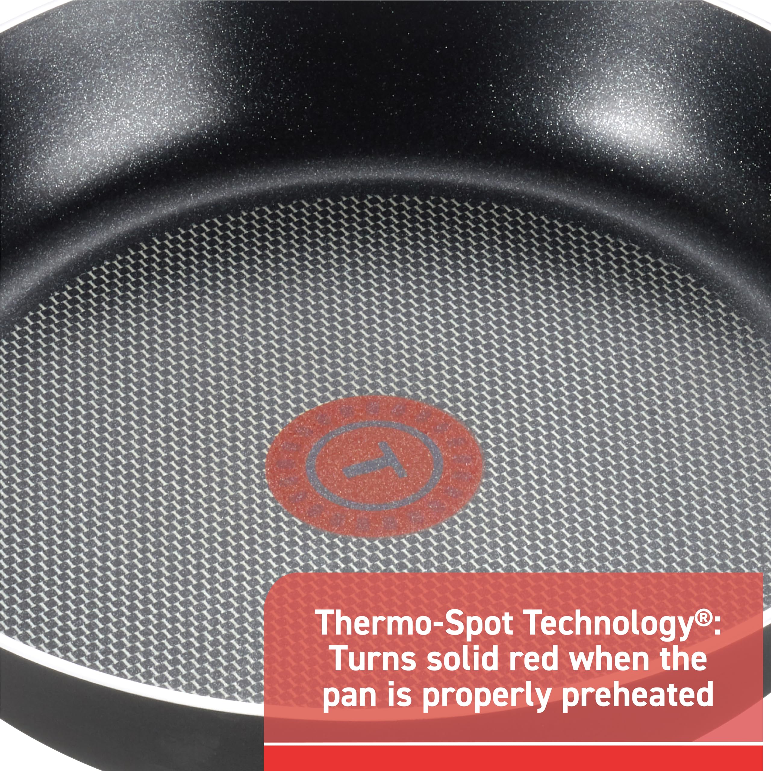 T-fal Signature Non Stick Fry Pan Set - 2 Piece (8 & 10.5 Inch) Oven Safe to 350°F with Heat Indicator | Dishwasher Safe Black Cookware for Sautéing, Frying & Baking | Perfect for Home Kitchen & Professional Use